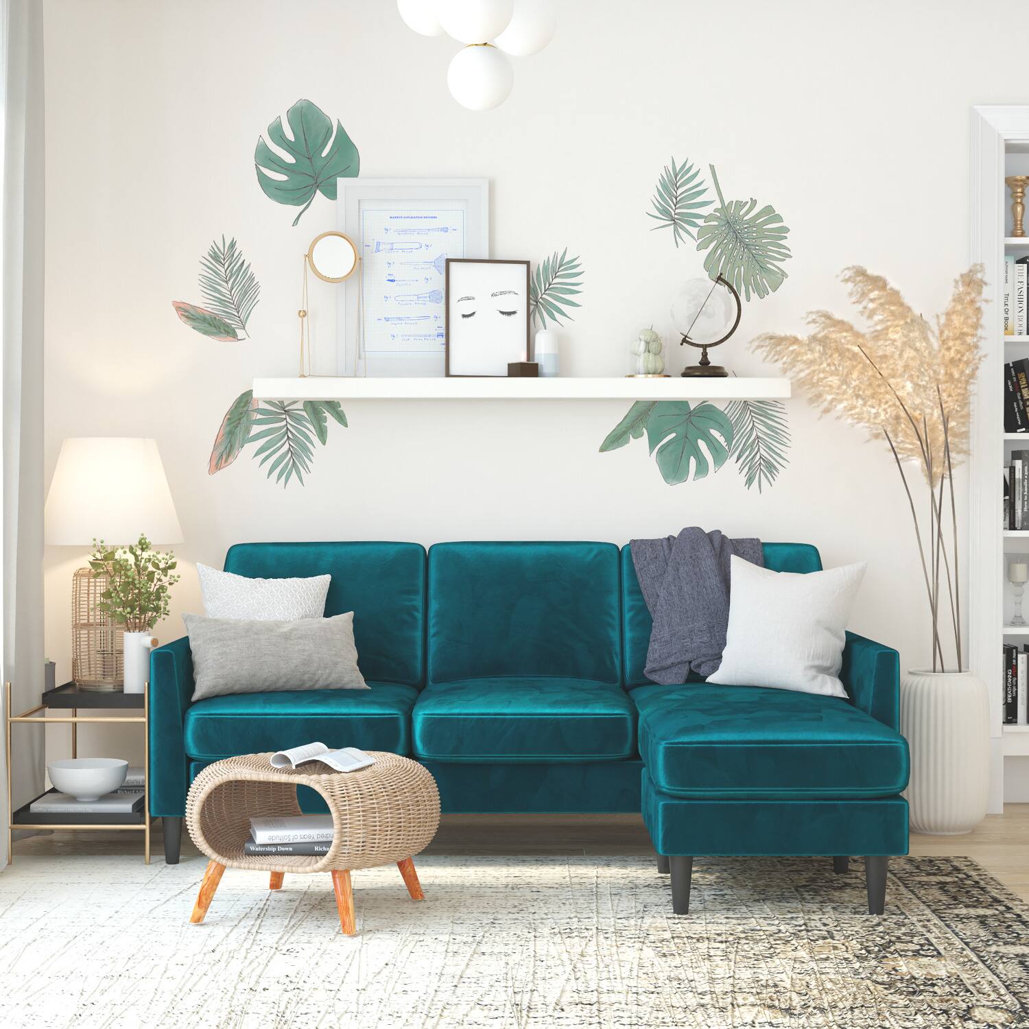 RoomMates Mr. Kate Hand-Drawn Palm Peel &#x26; Stick Wall Decals