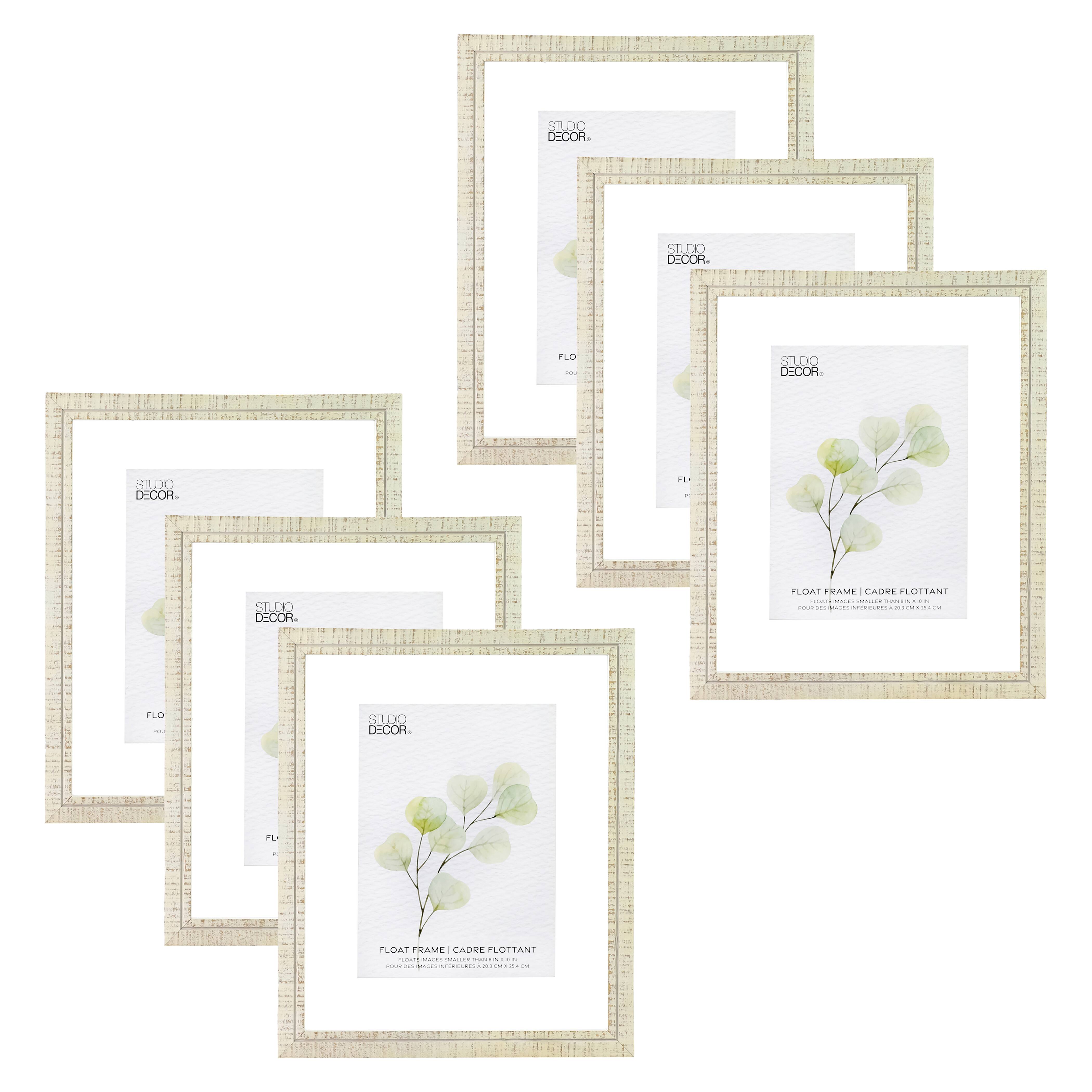 6 Pack: White 8&#x22; x 10&#x22; Wooden Float Frame by Studio D&#xE9;cor&#xAE;