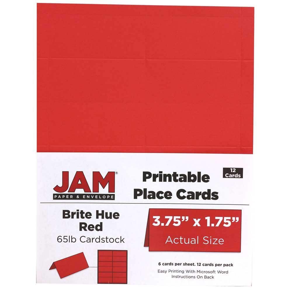 JAM Paper Printable Place Cards, 12ct.