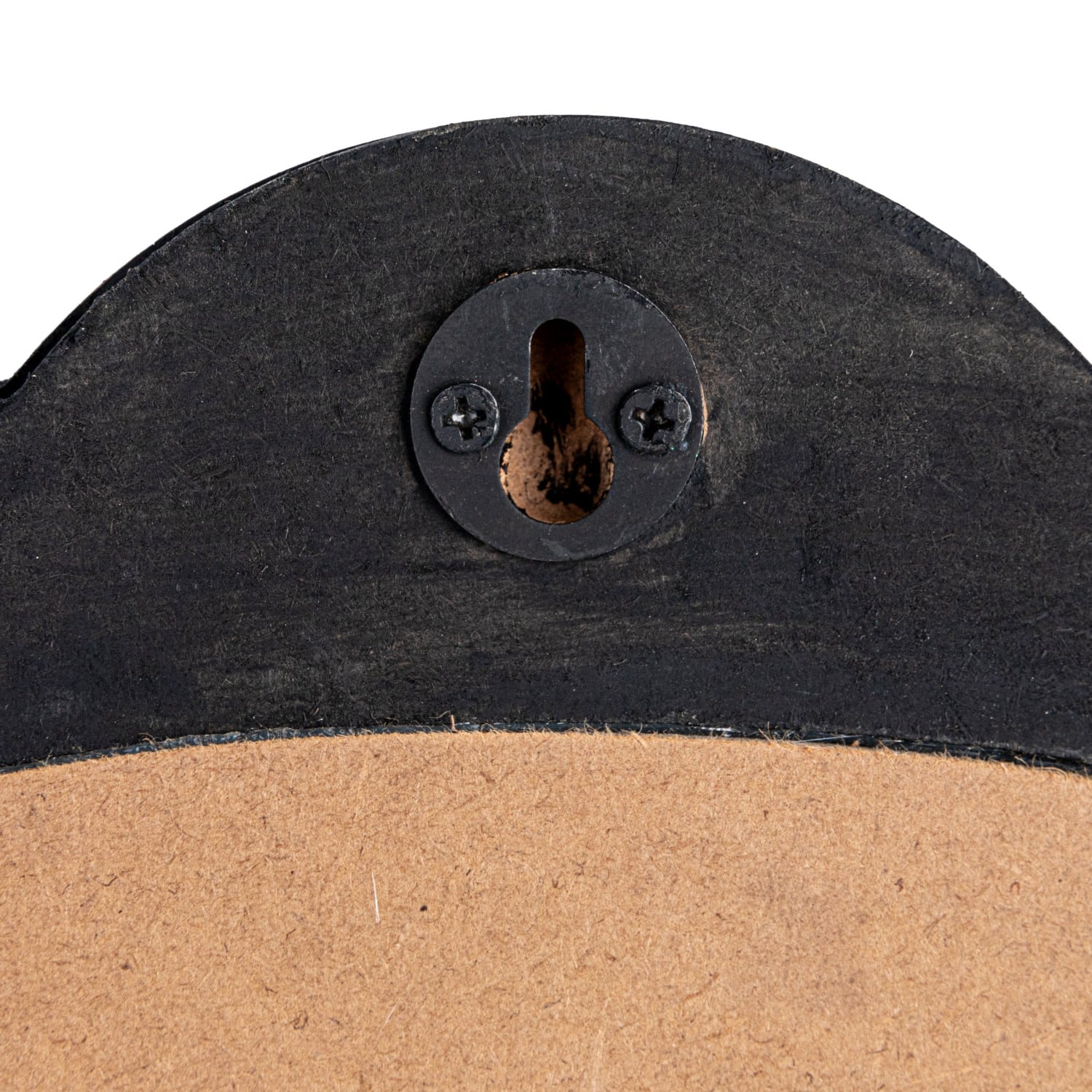 Hello Honey® 27" Black Round Scalloped Wood Wall Mirror