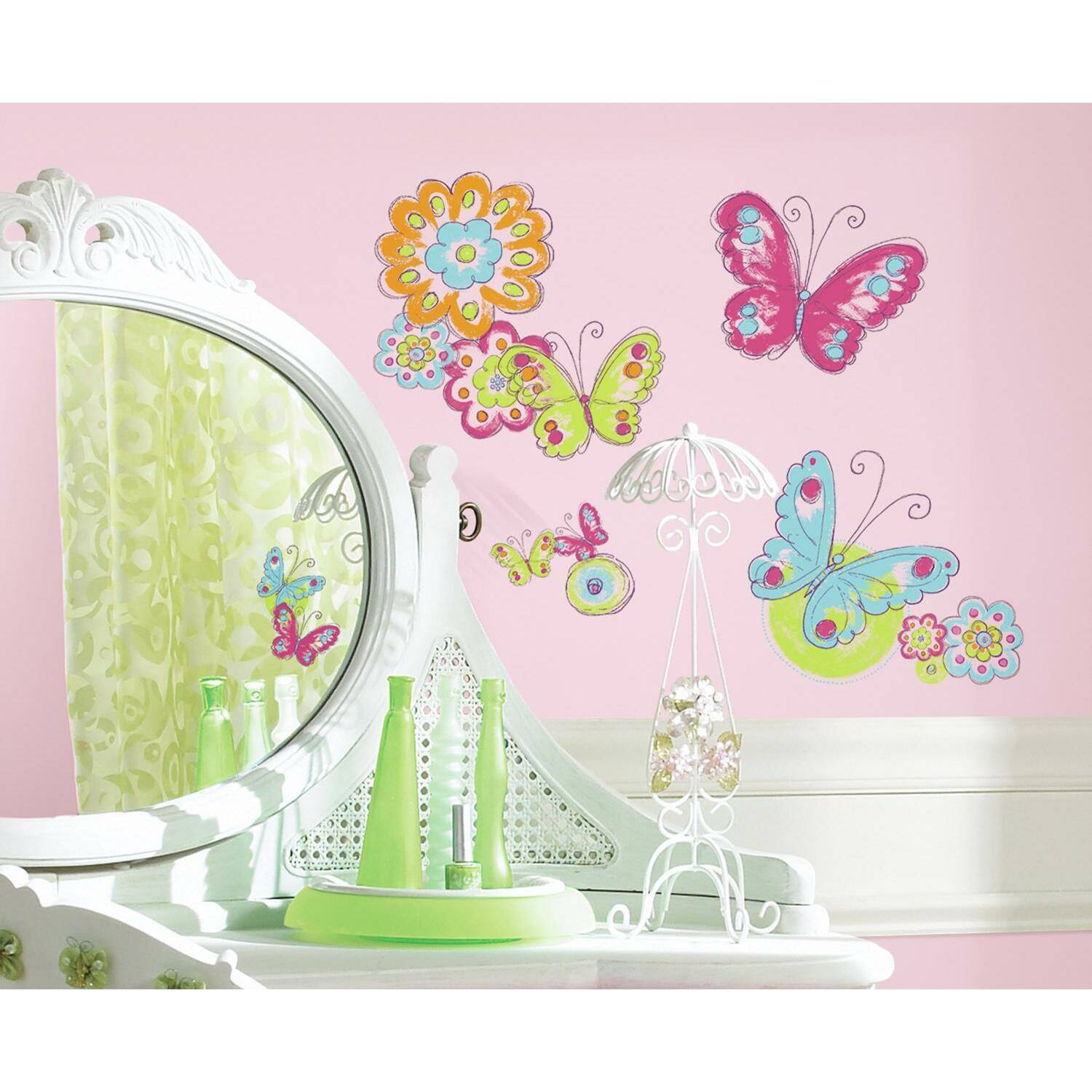 RoomMates Brushwork Butterfly Peel & Stick Wall Decals