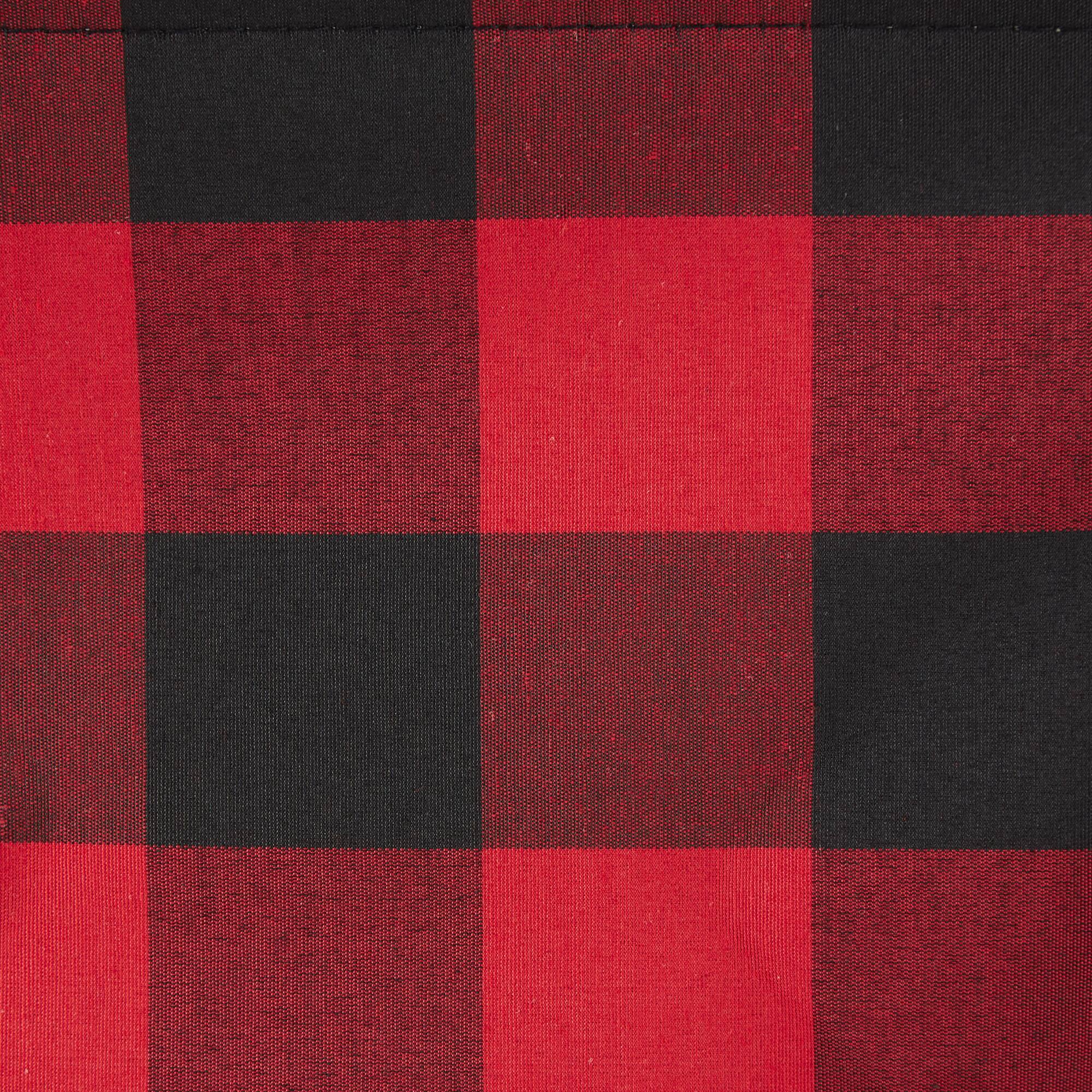 DII® Large Rectangle Red/Black Buffalo Check Polyester Bin
