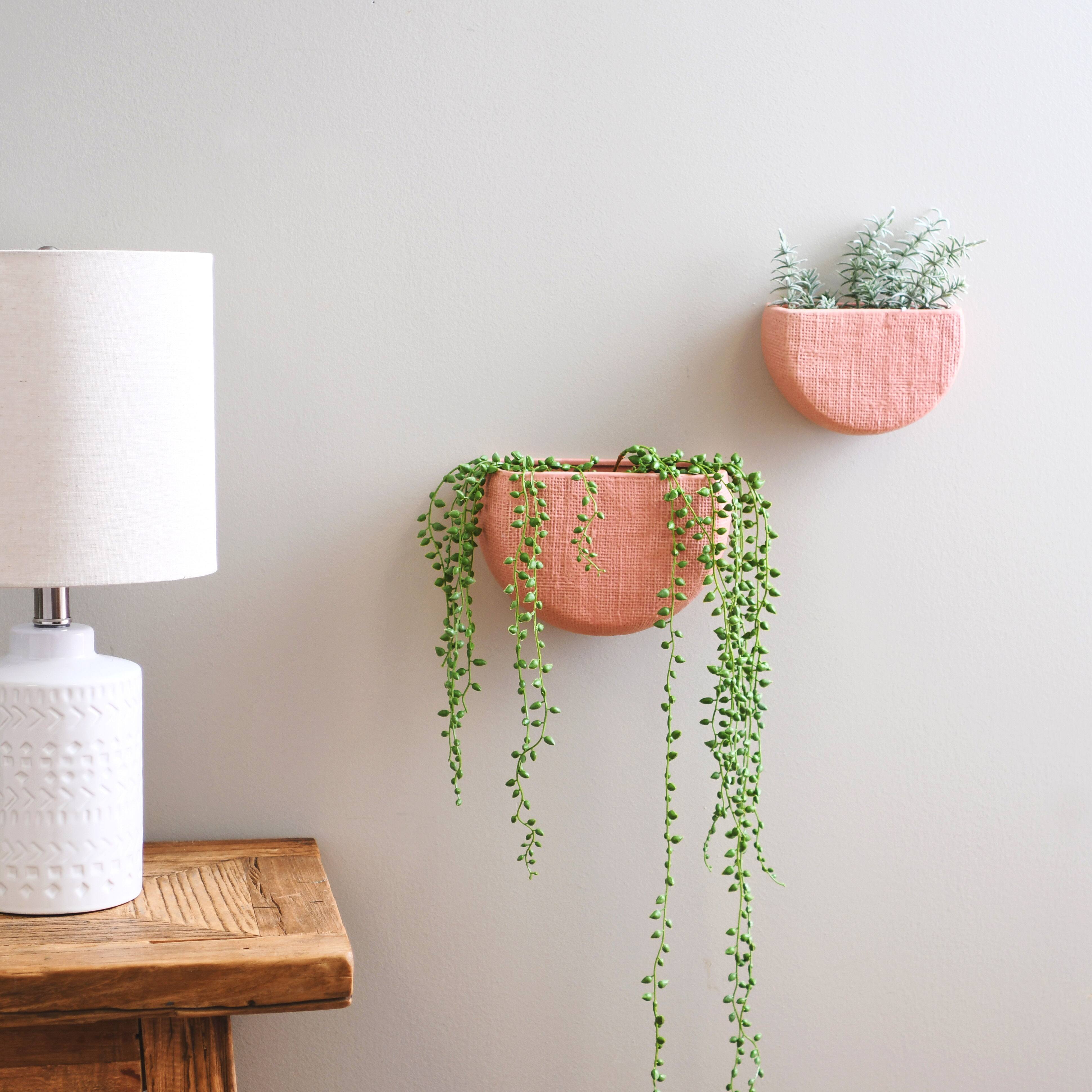 Stoneware Wall Planters Set