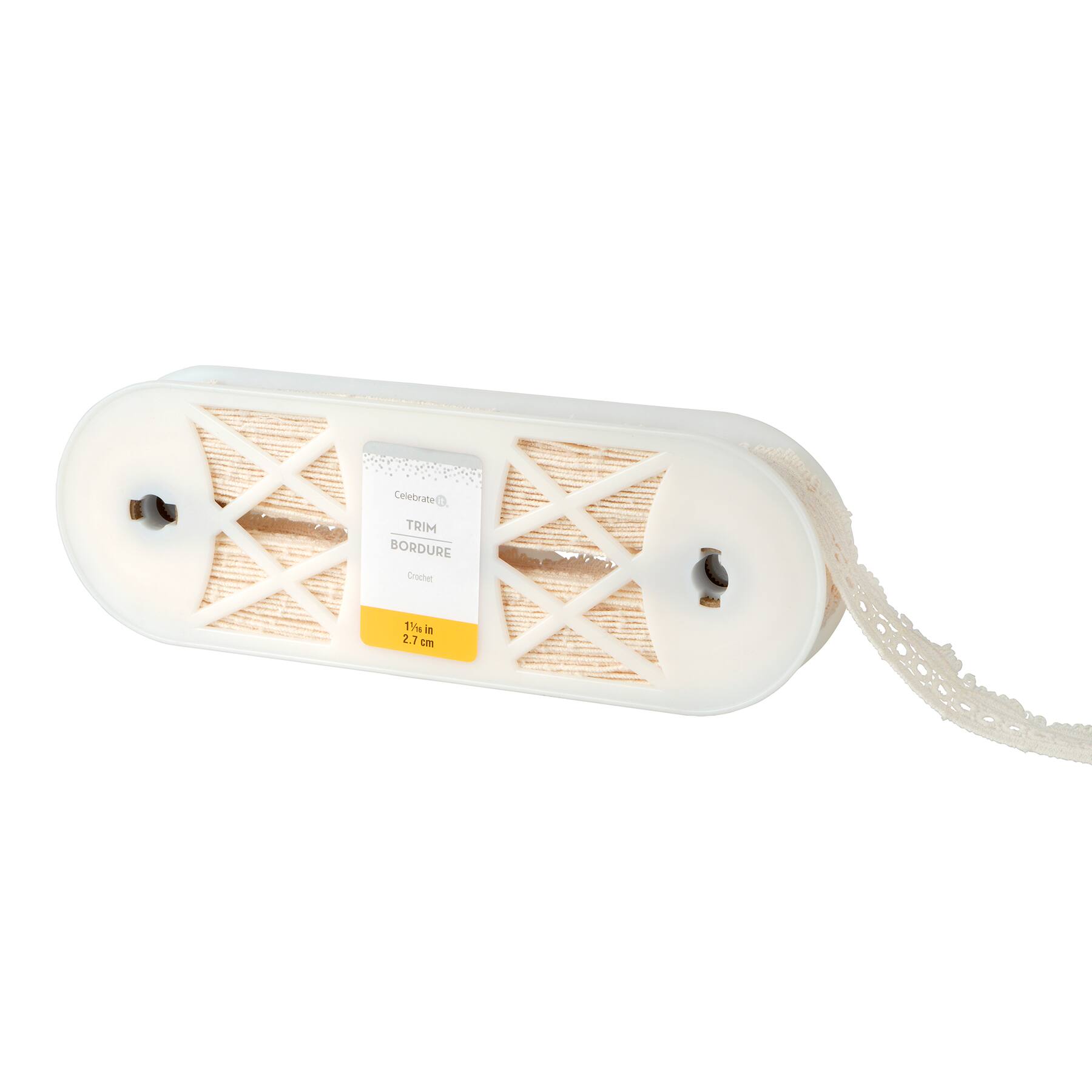 1.0625&#x22; Ivory Crochet Lace Trim by Celebrate It&#xAE;