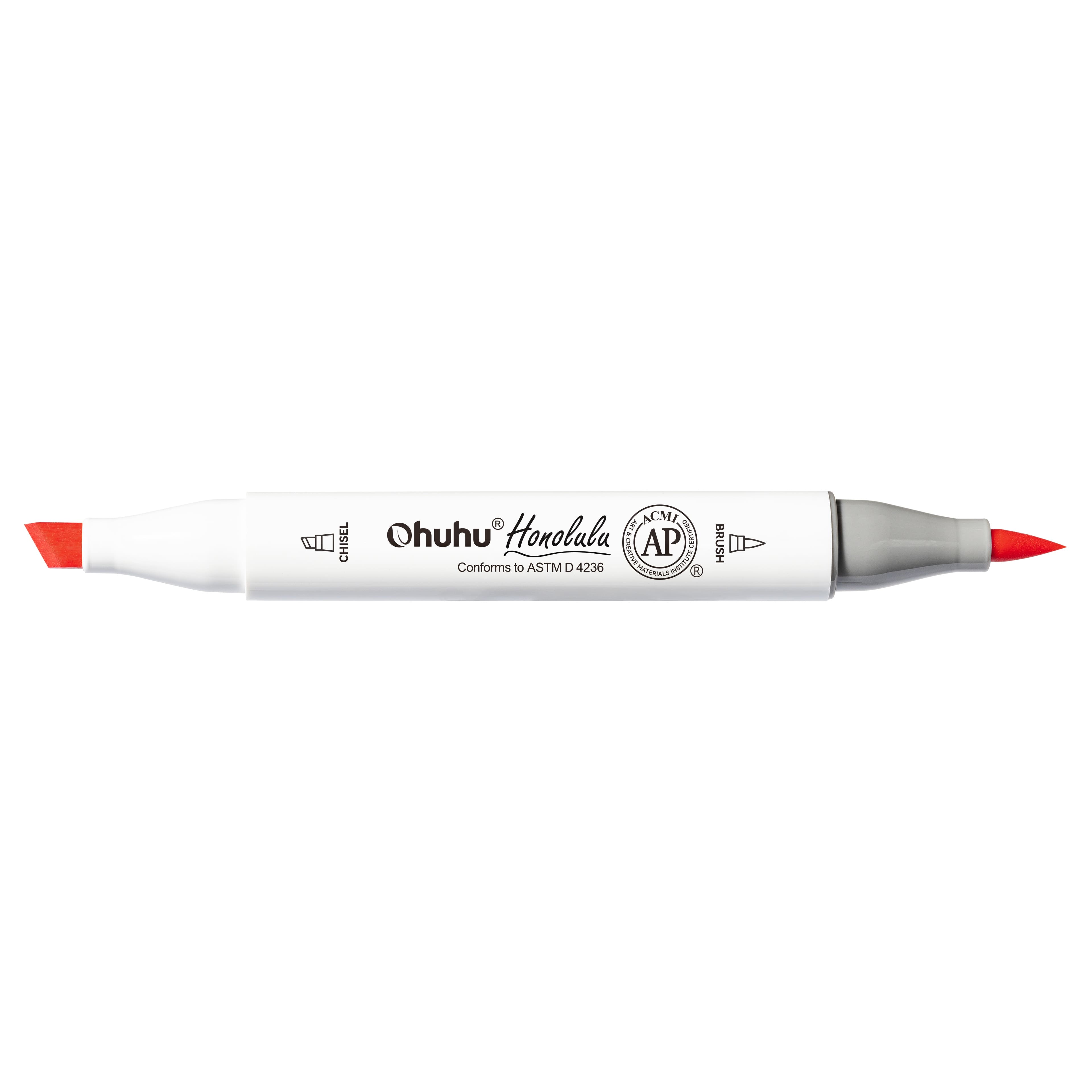 Ohuhu&#xAE; Honolulu Brush &#x26; Chisel Dual Tip Marker