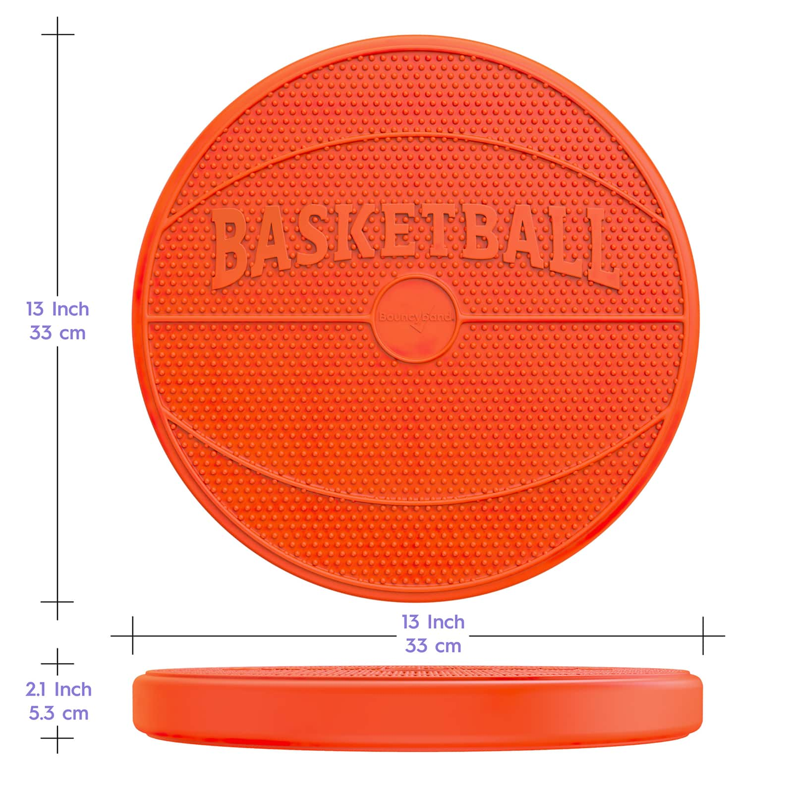 Bouncyband&#xAE; Orange Basketball Wiggle Seat Sensory Cushion