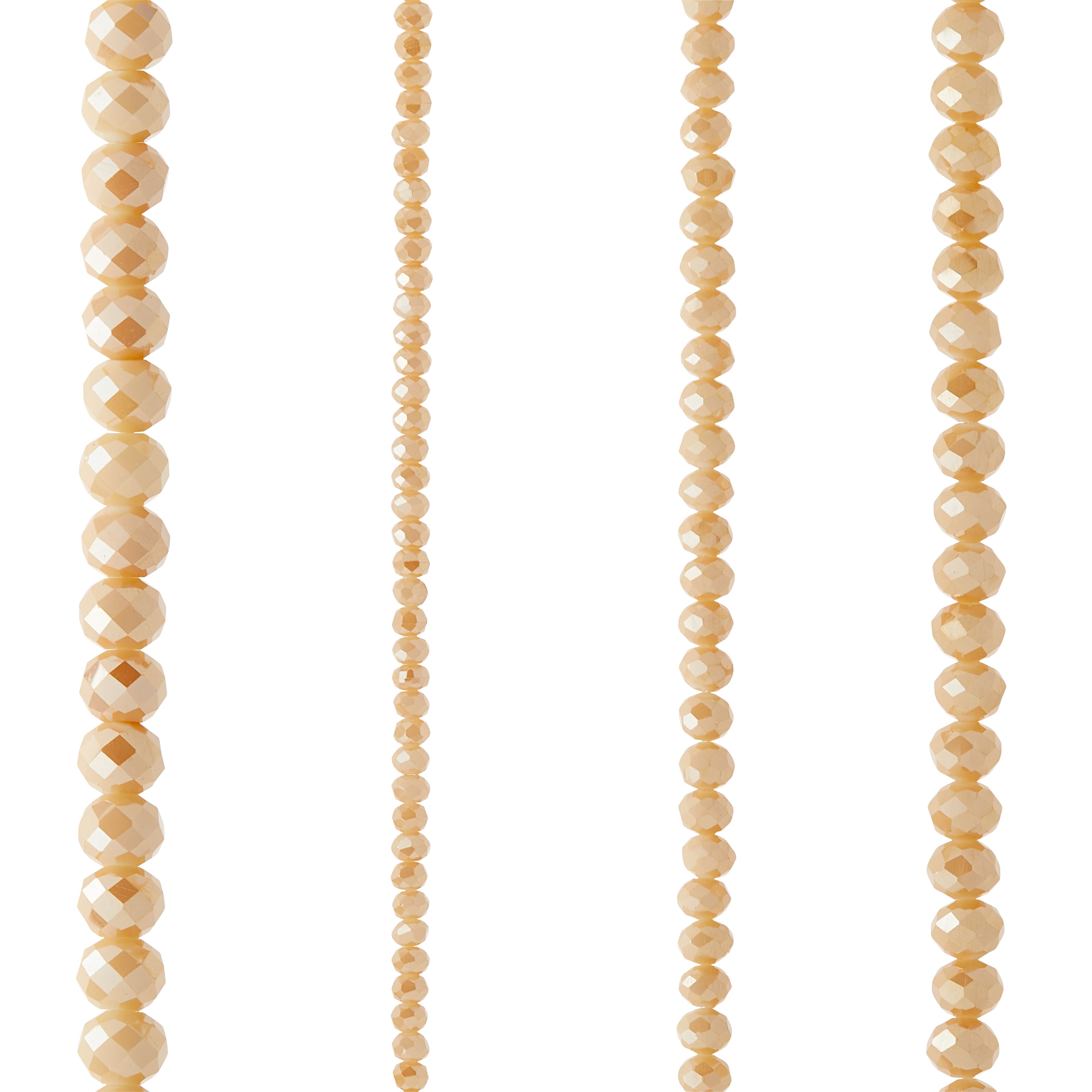 12 Packs: 4 ct. (48 total) Champagne Faceted Glass Round Beads by Bead Landing™
