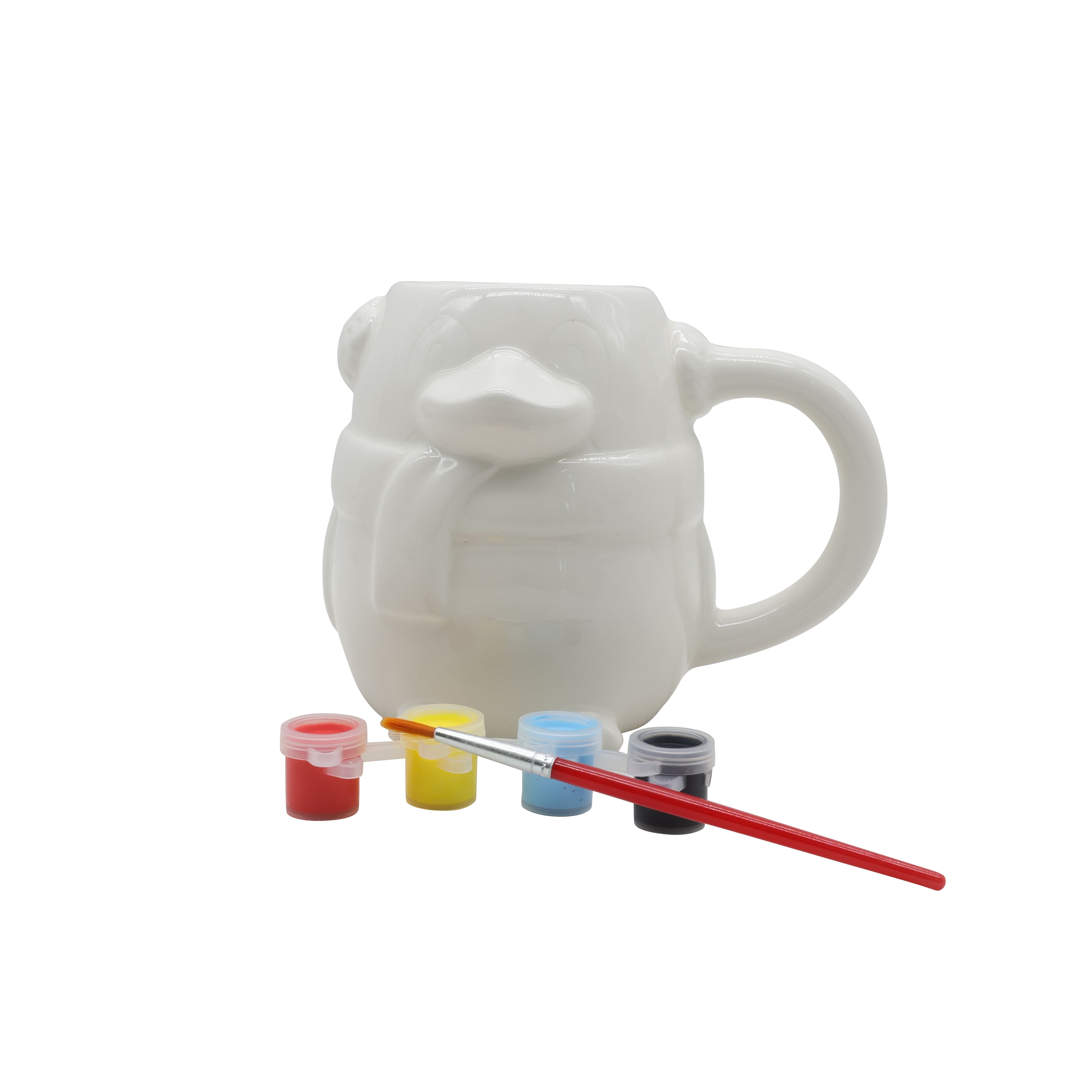 5.5&#x22; Penguin Color Your Own Ceramic Mug Kit by Creatology&#x2122;