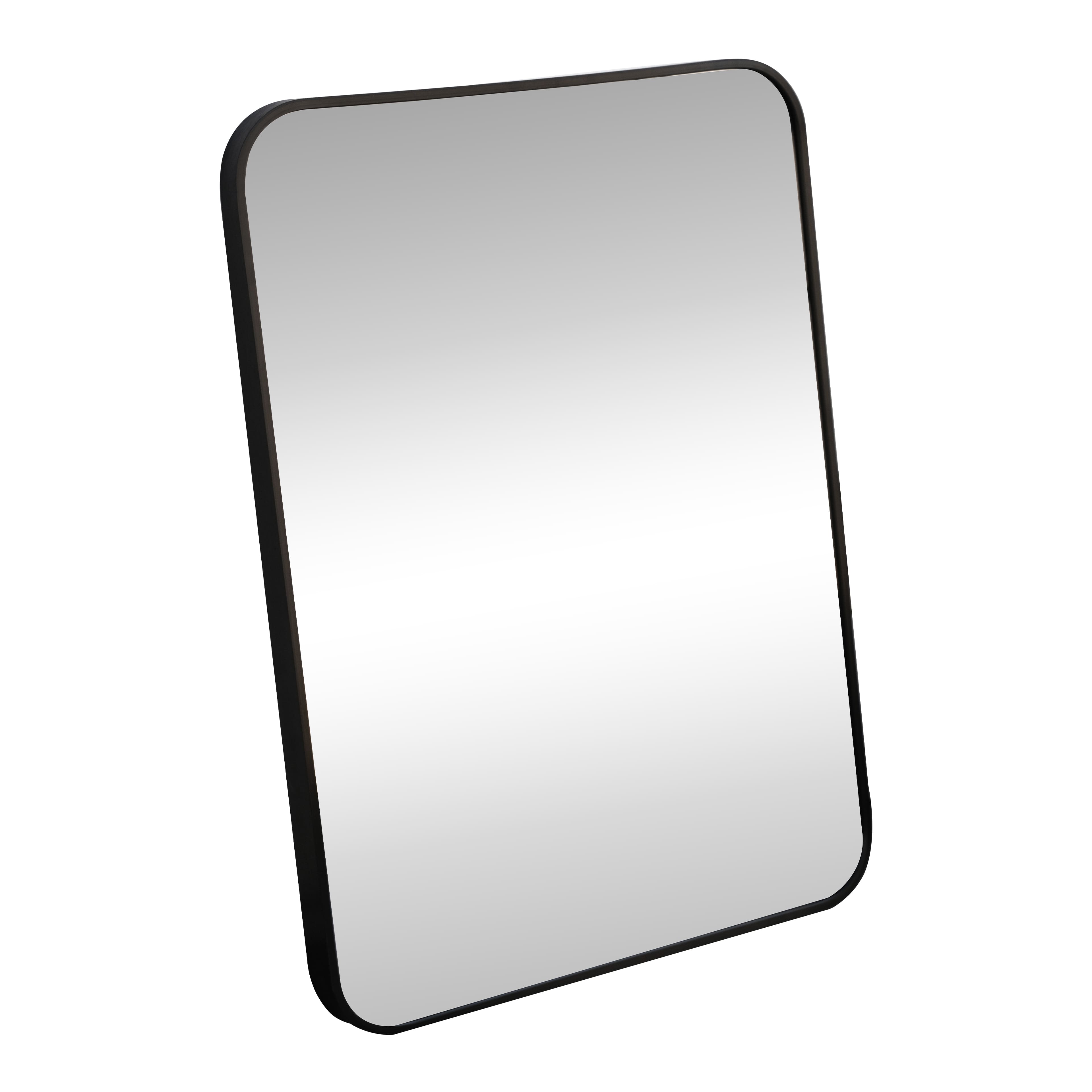 18" x 24" Black Rounded Corner Metal Decorative Mirror by Ashland®
