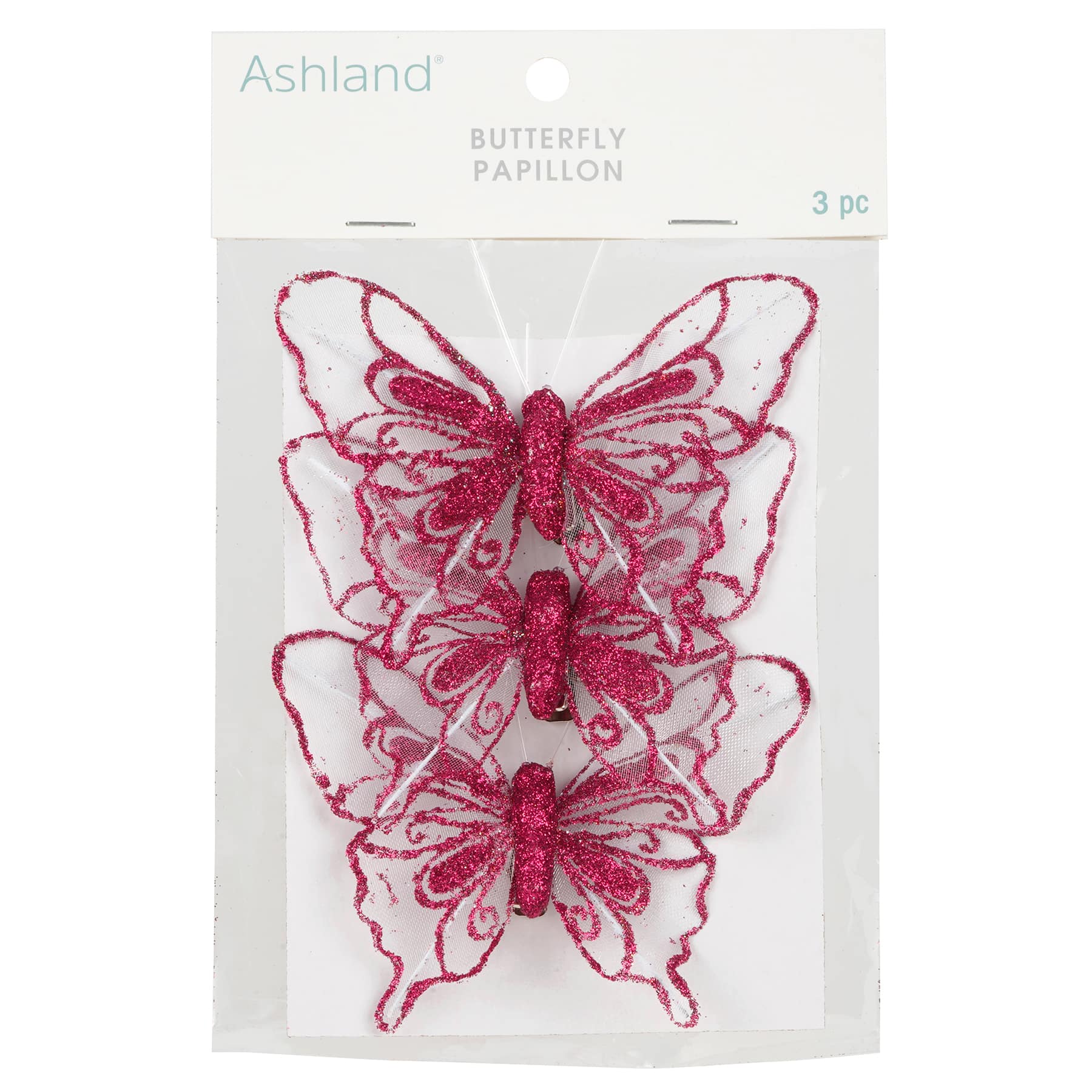 Glitter Butterfly Embellishments, 3ct. by Ashland&#xAE;