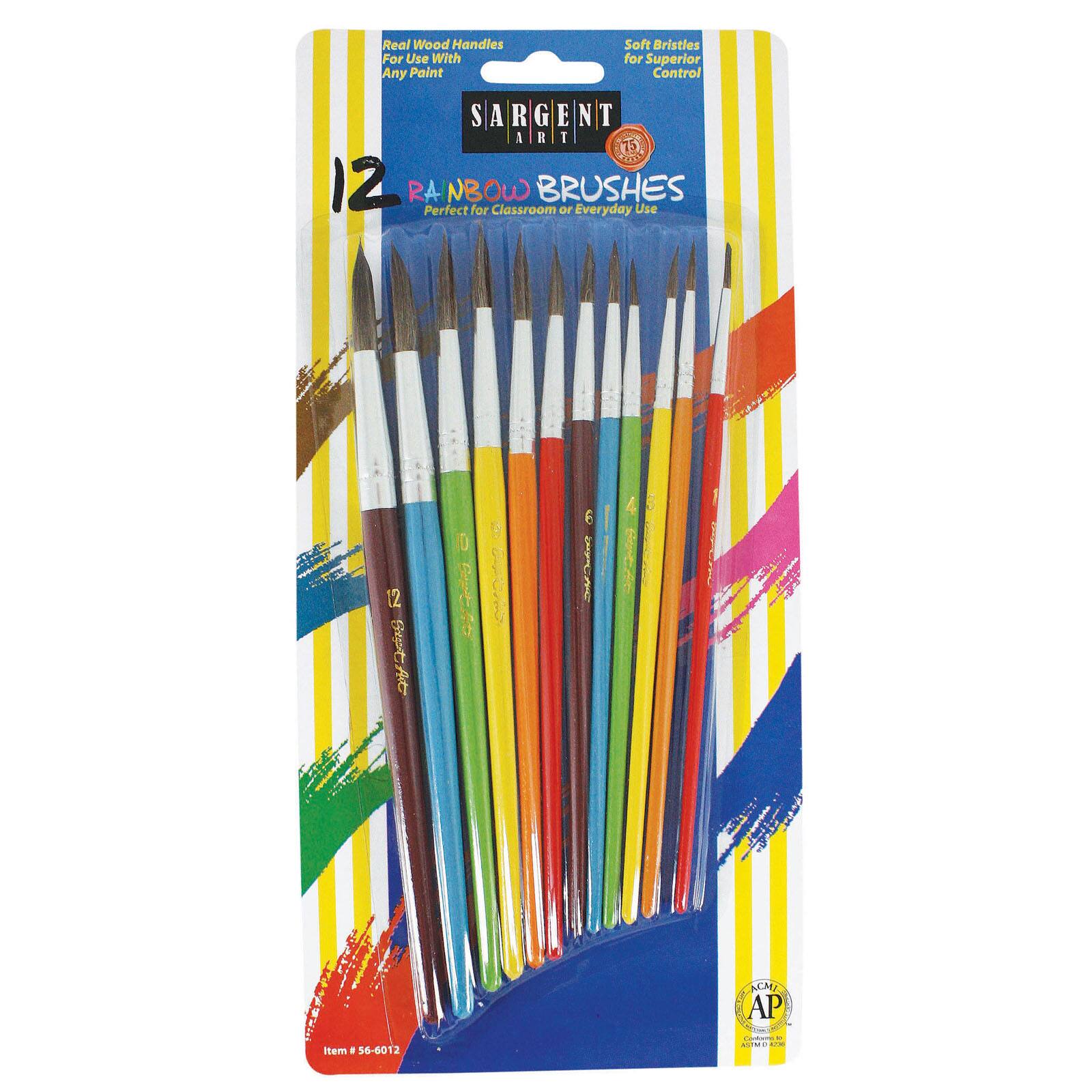 4 Packs: 6 Packs 12 ct. (288 total) Sargent Art&#xAE; Rainbow Paint Brush Set