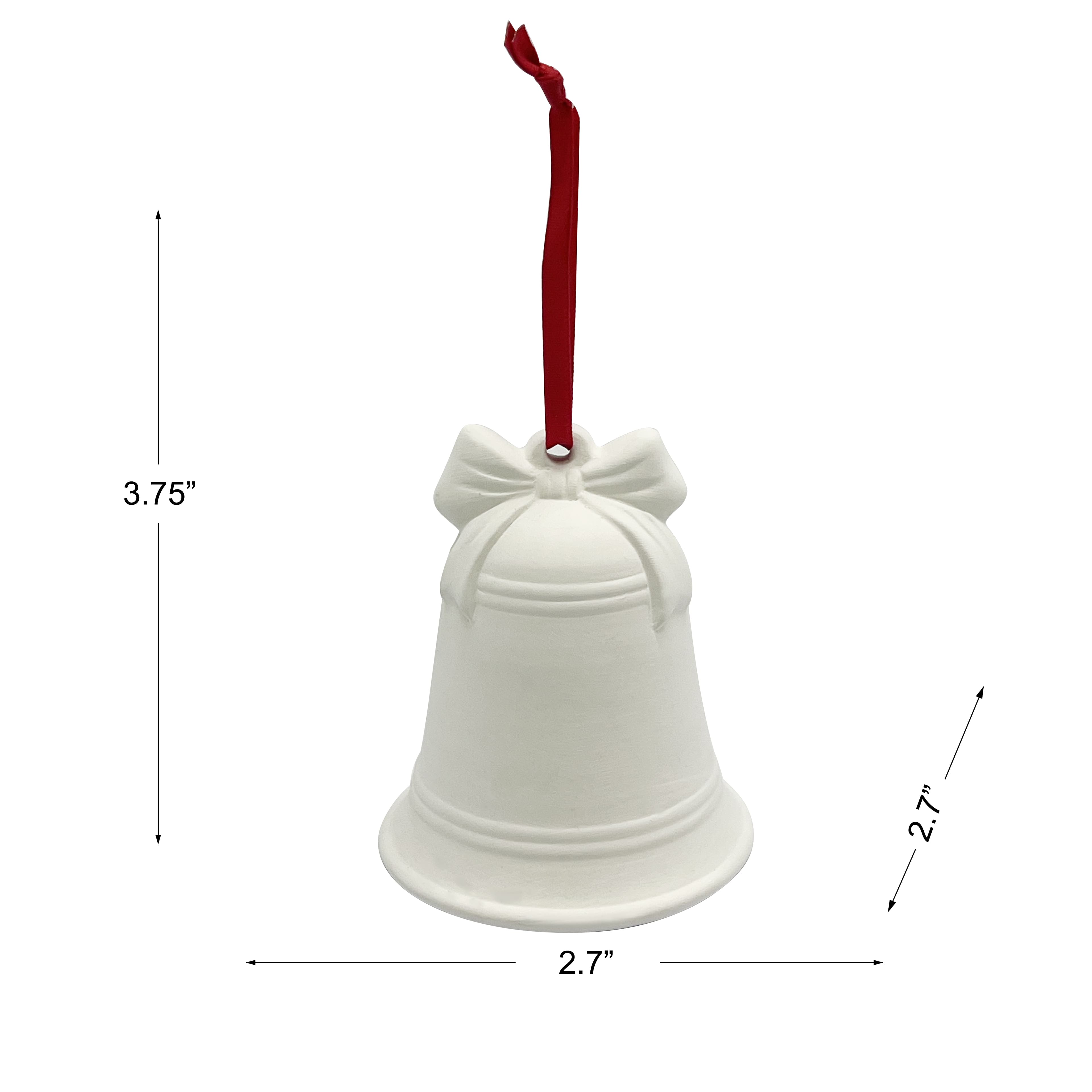 3.75&#x22; DIY Ceramic Bell Ornament by Make Market&#xAE;