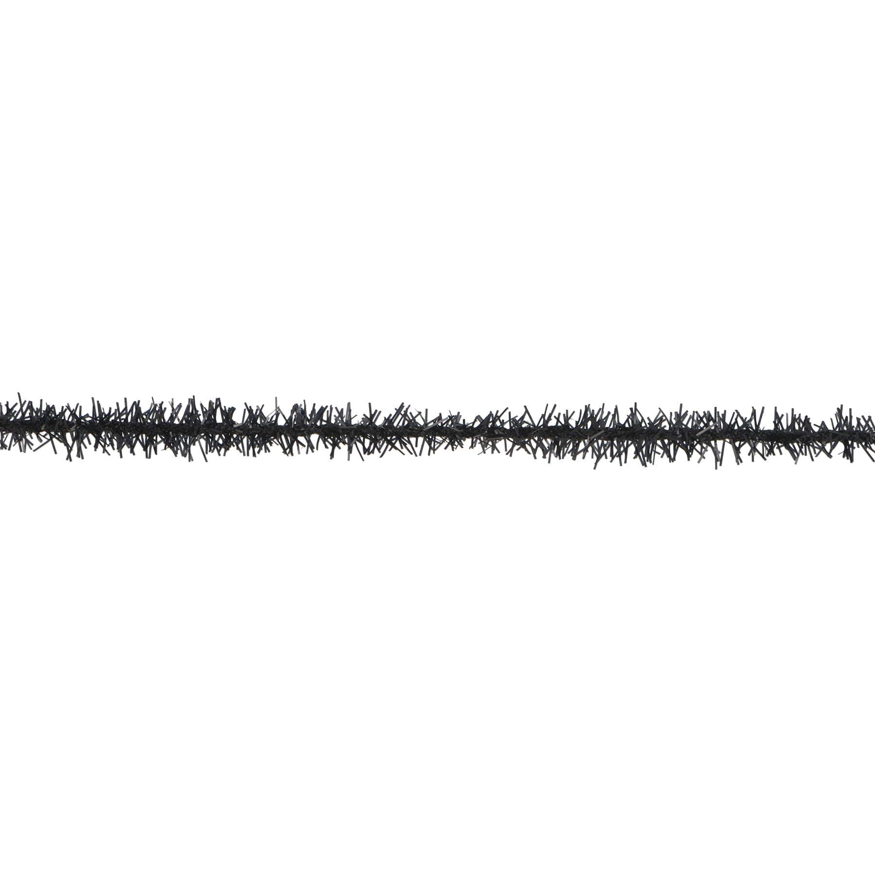 3/16&#x22; x 4yd. Metallic Black Tinsel Twist Ribbon by Celebrate It&#xAE; Halloween