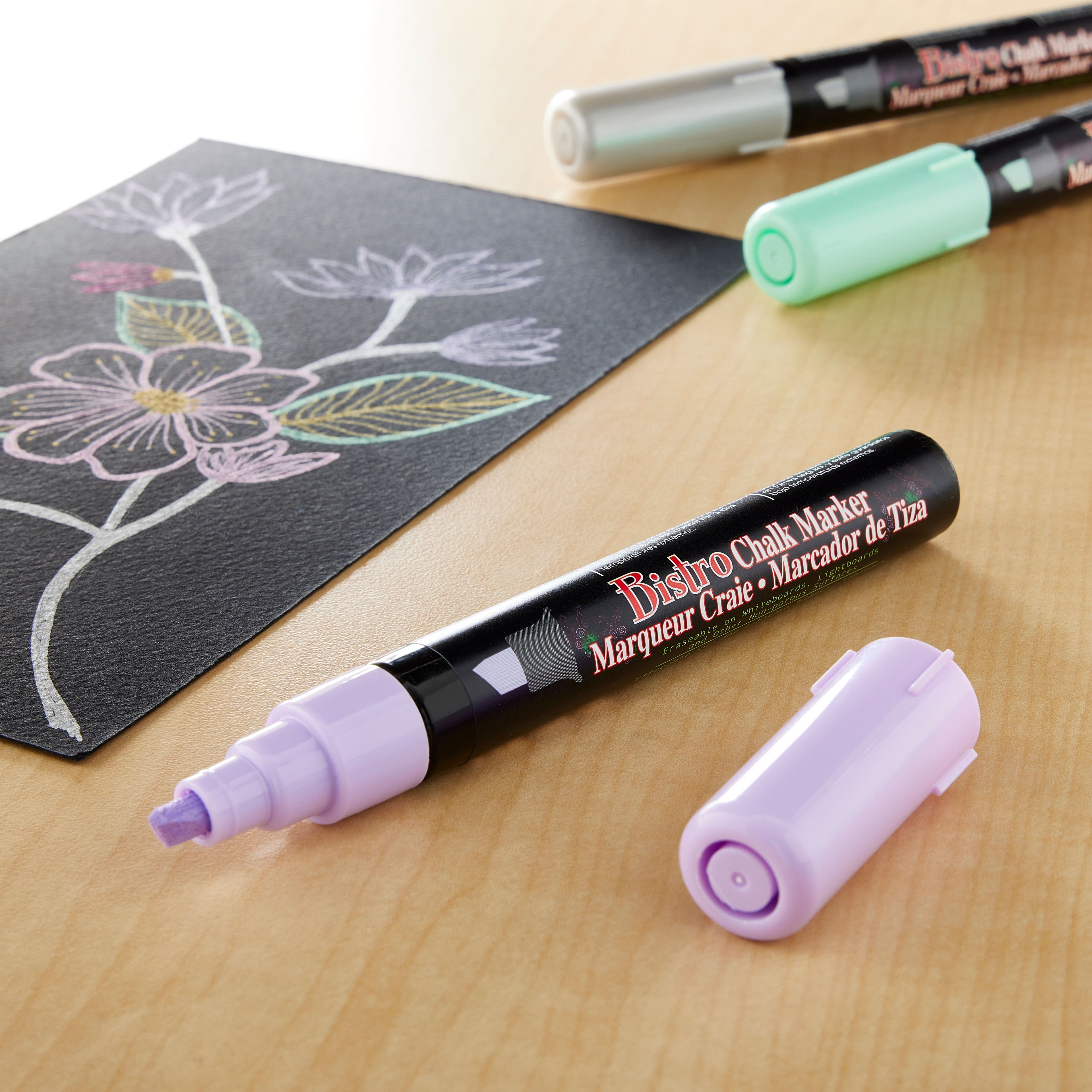 Marvy Uchida Bistro Chalk Marker Set Fine Tip Metallic Colors 4 Per Pack 2  Packs (UCH4824M-2), 1 - City Market