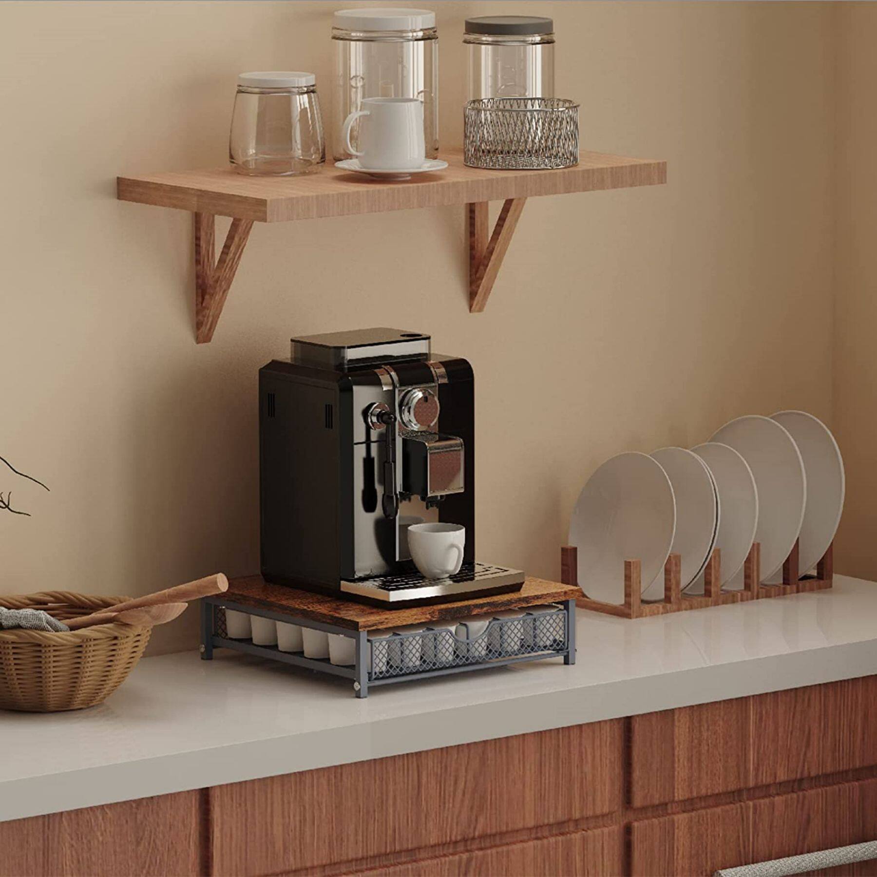 NEX™ Silver Single-Layer Coffee Pod Holder without Cup Holder