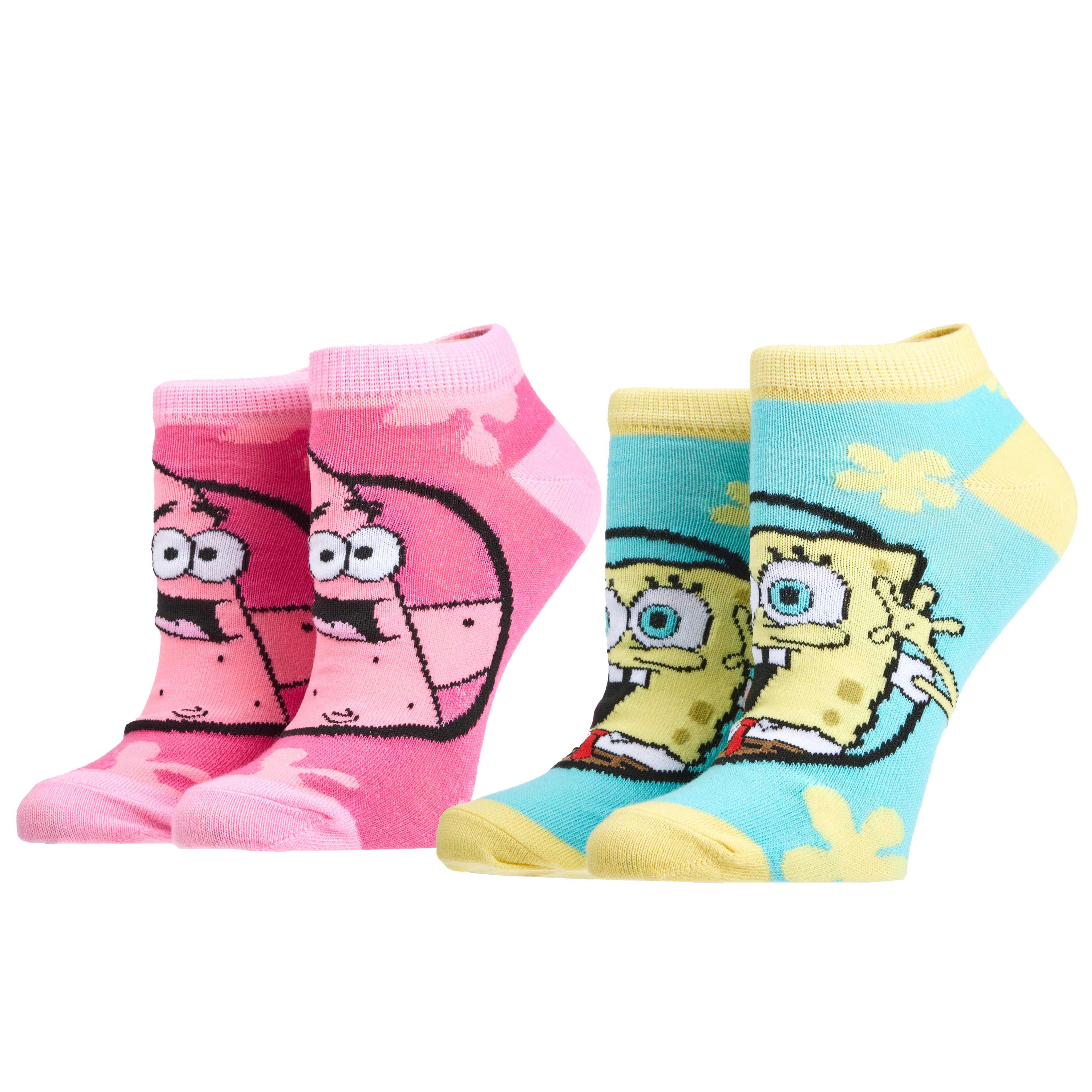SpongeBob SquarePants&#x2122; 2 Pair Adult Ankle Sock Set