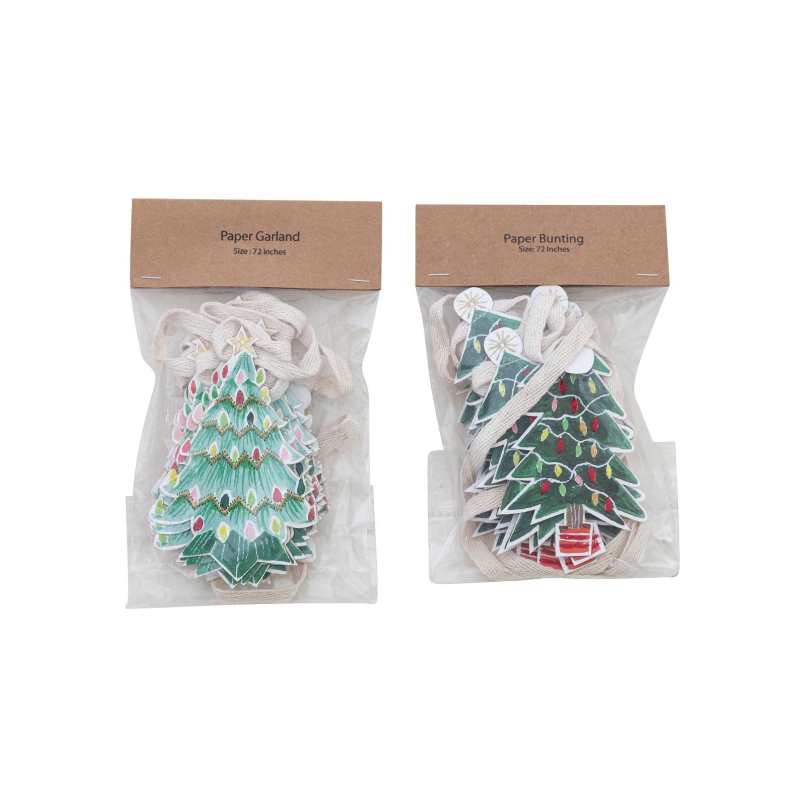 Hello Honey&#xAE; 6ft. Multicolor Paper Tree Garlands Set