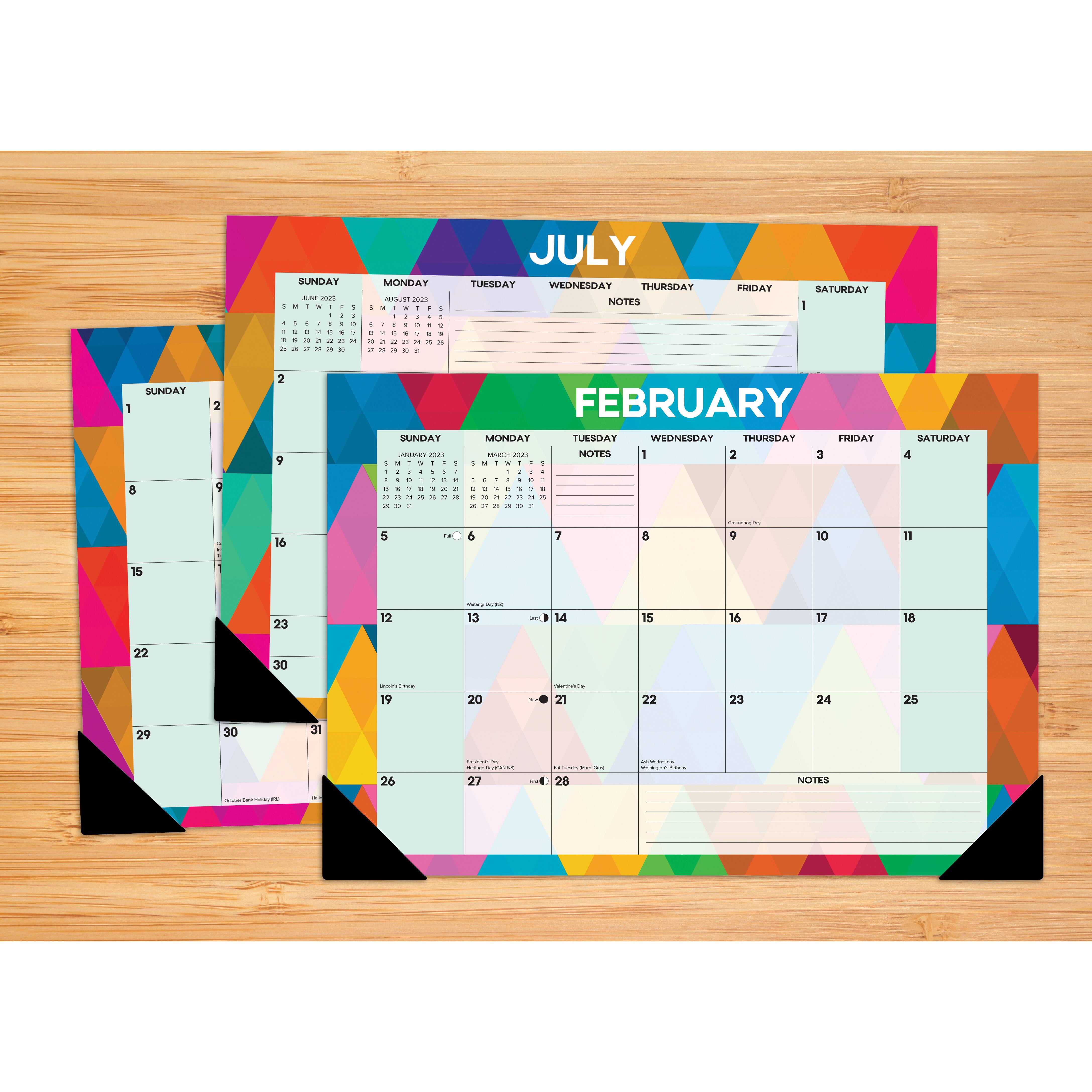 2023 Bold Geo Small Monthly Desk Pad Calendar Michaels
