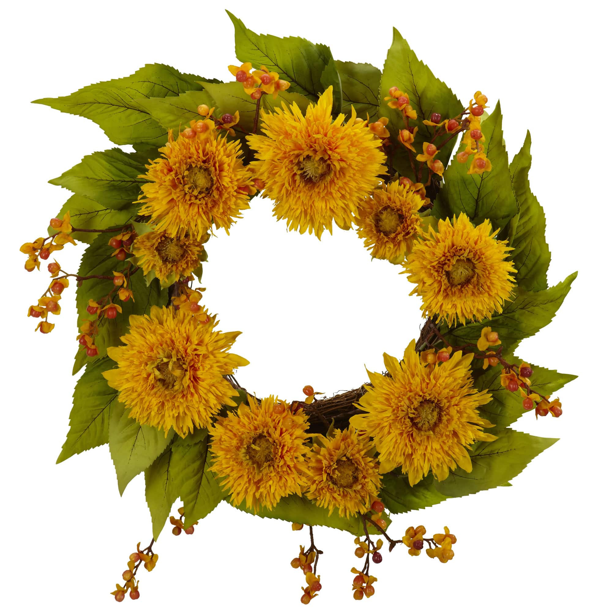 22&#x27;&#x27; Golden Sunflower Wreath