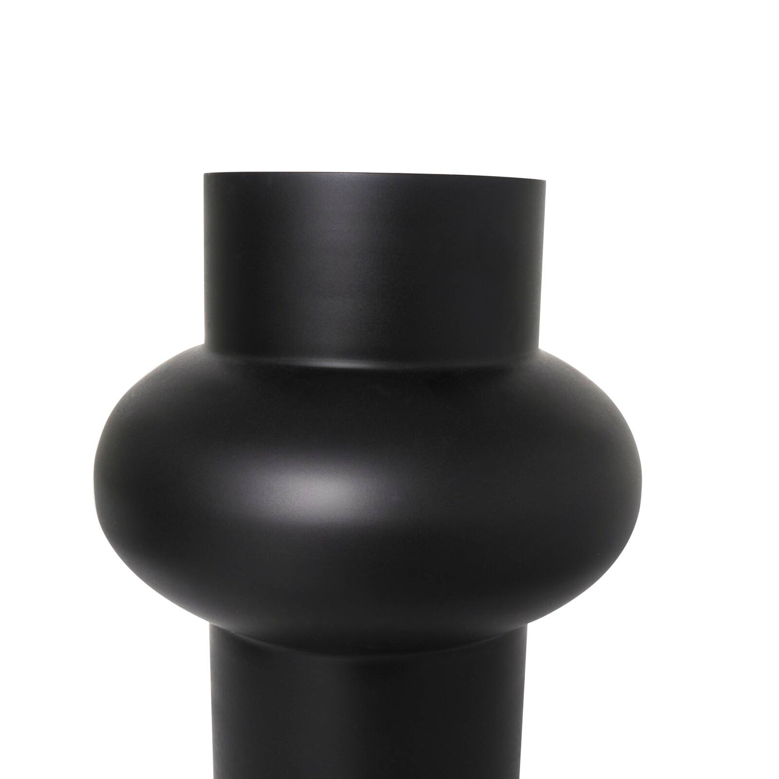Black Glass Geometric Vase Set