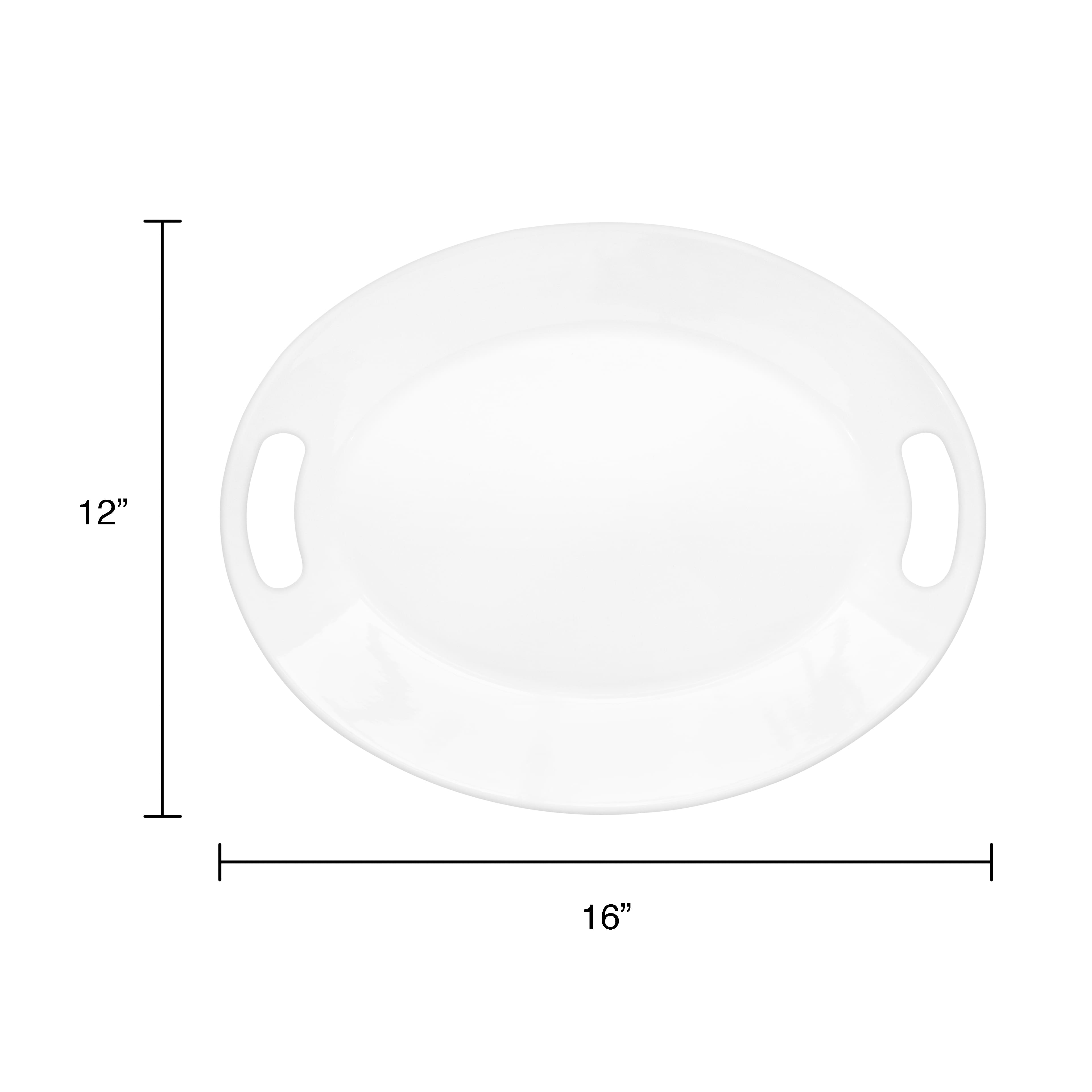 16" White Plastic Tray by Celebrate It™
