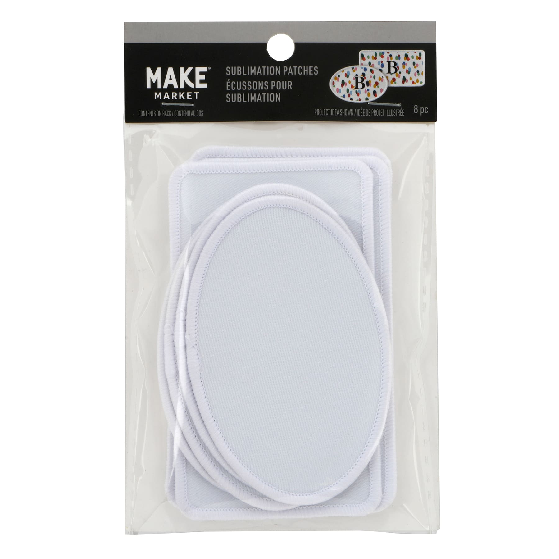 Rectangle &#x26; Oval Sublimation Patches, 8ct. by Make Market&#xAE;