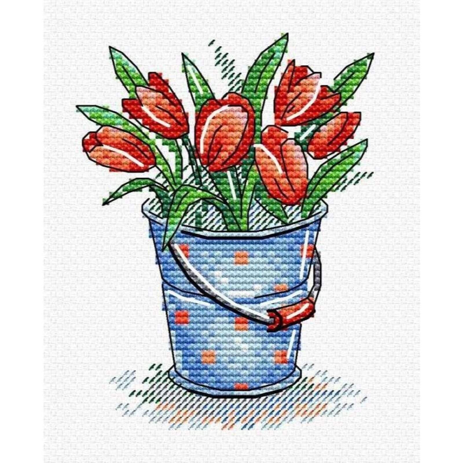 MP Studia Tulip Freshness Cross Stitch Kit
