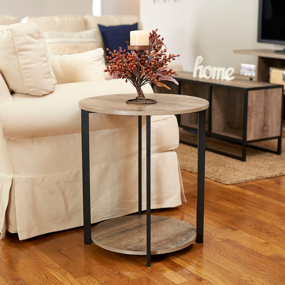 Household Essentials Jamestown 24" Round End Table