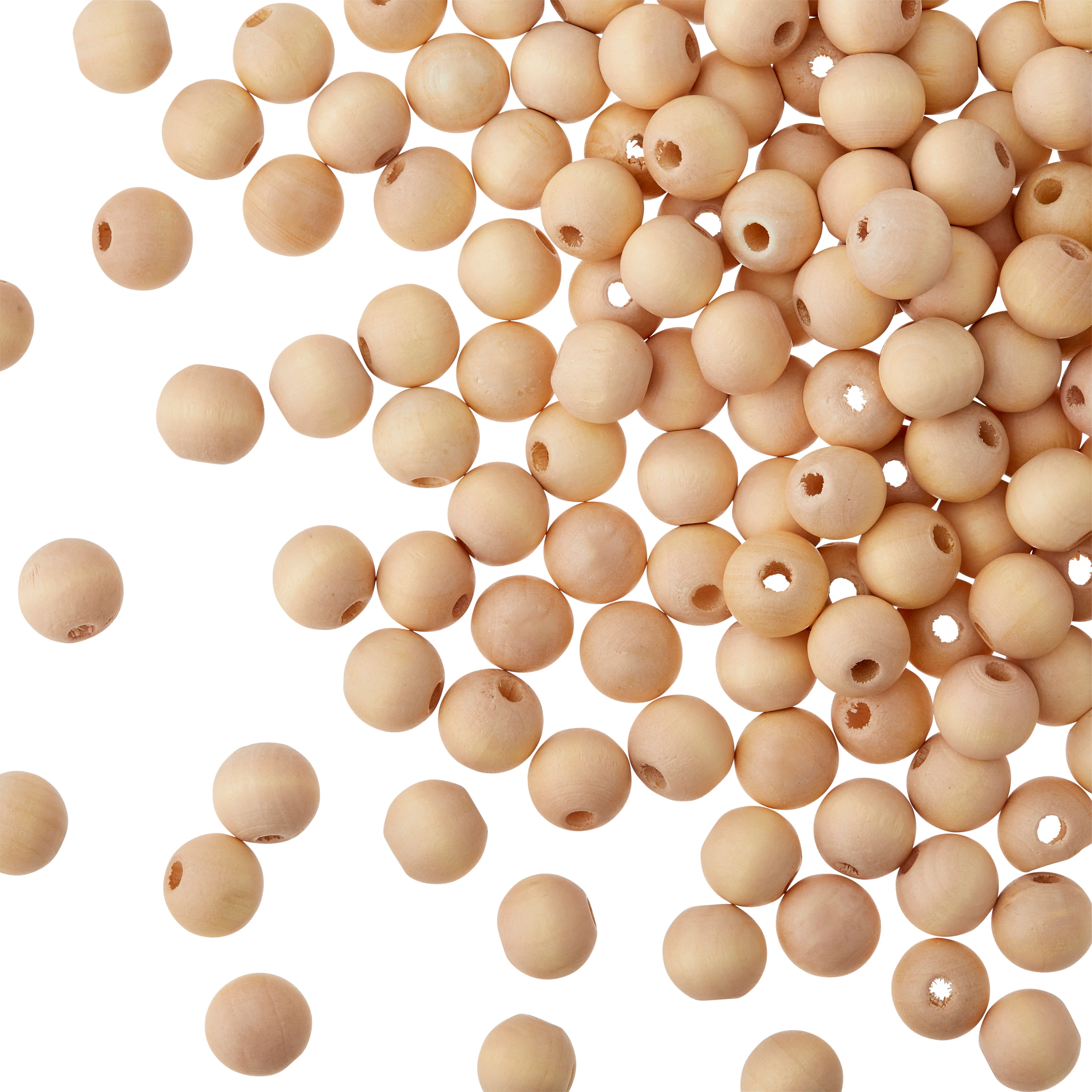 Perles rondes pour l’artisanat en bois naturel de 11 mm de Bead Landing