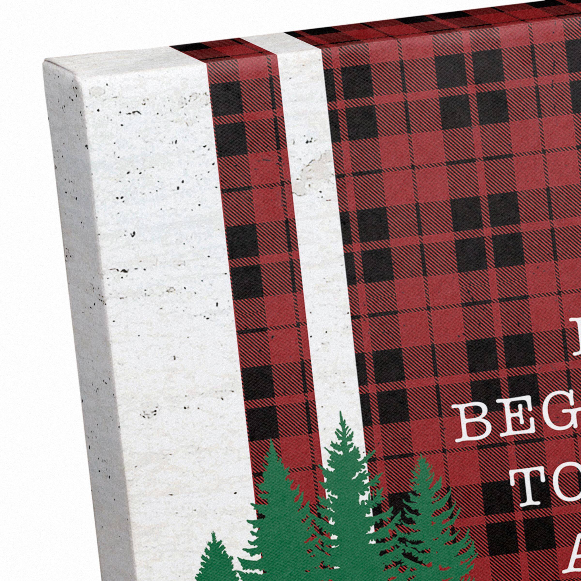Looks Like Christmas Plaid Canvas Wall Art
