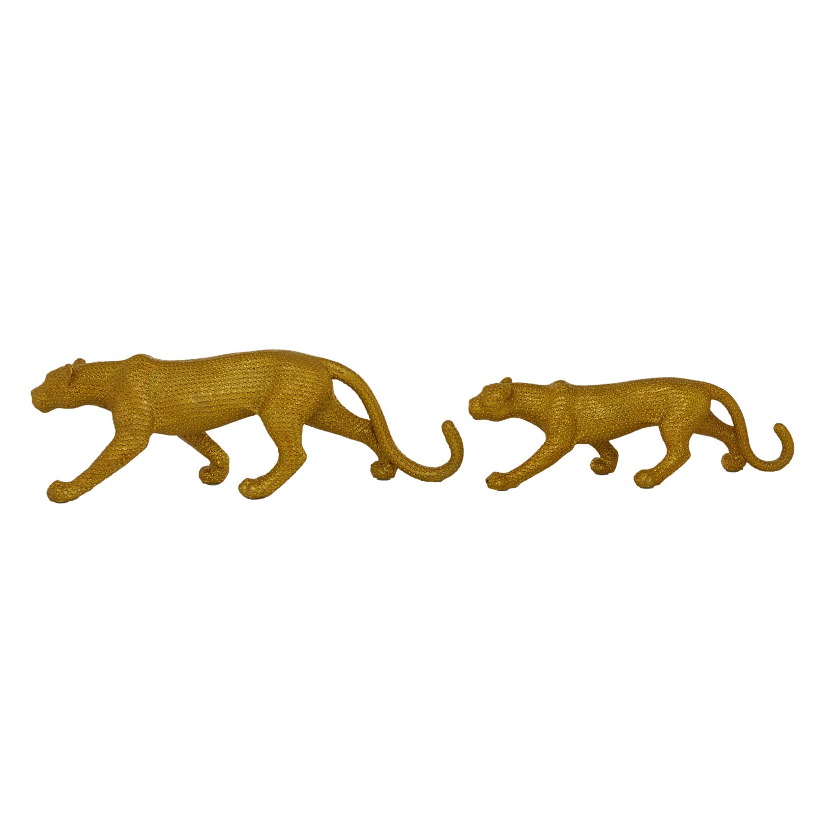 Gold Glam Leopard Sculpture Set