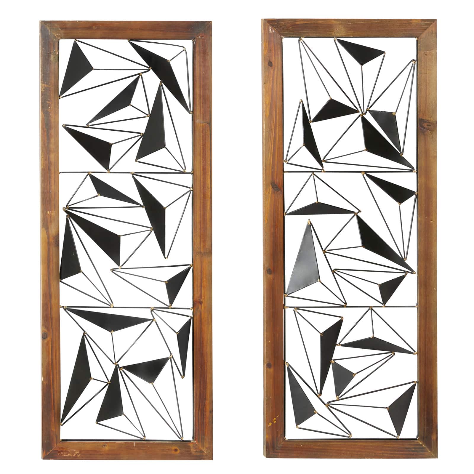 Black & White Geometric Metal Wall Art Set, 2ct.