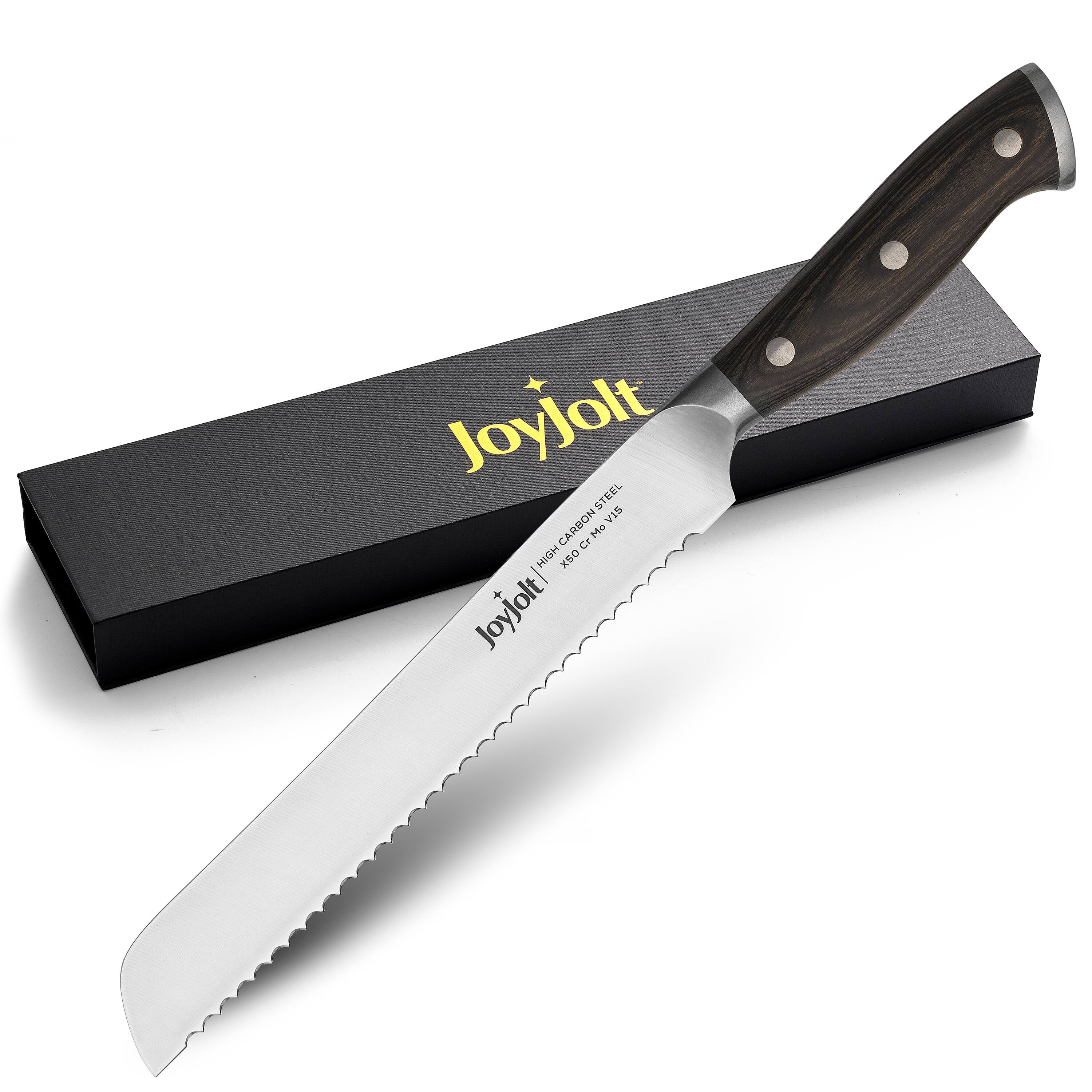 JoyJolt&#xAE; 8&#x22; High Carbon Steel Bread Knife