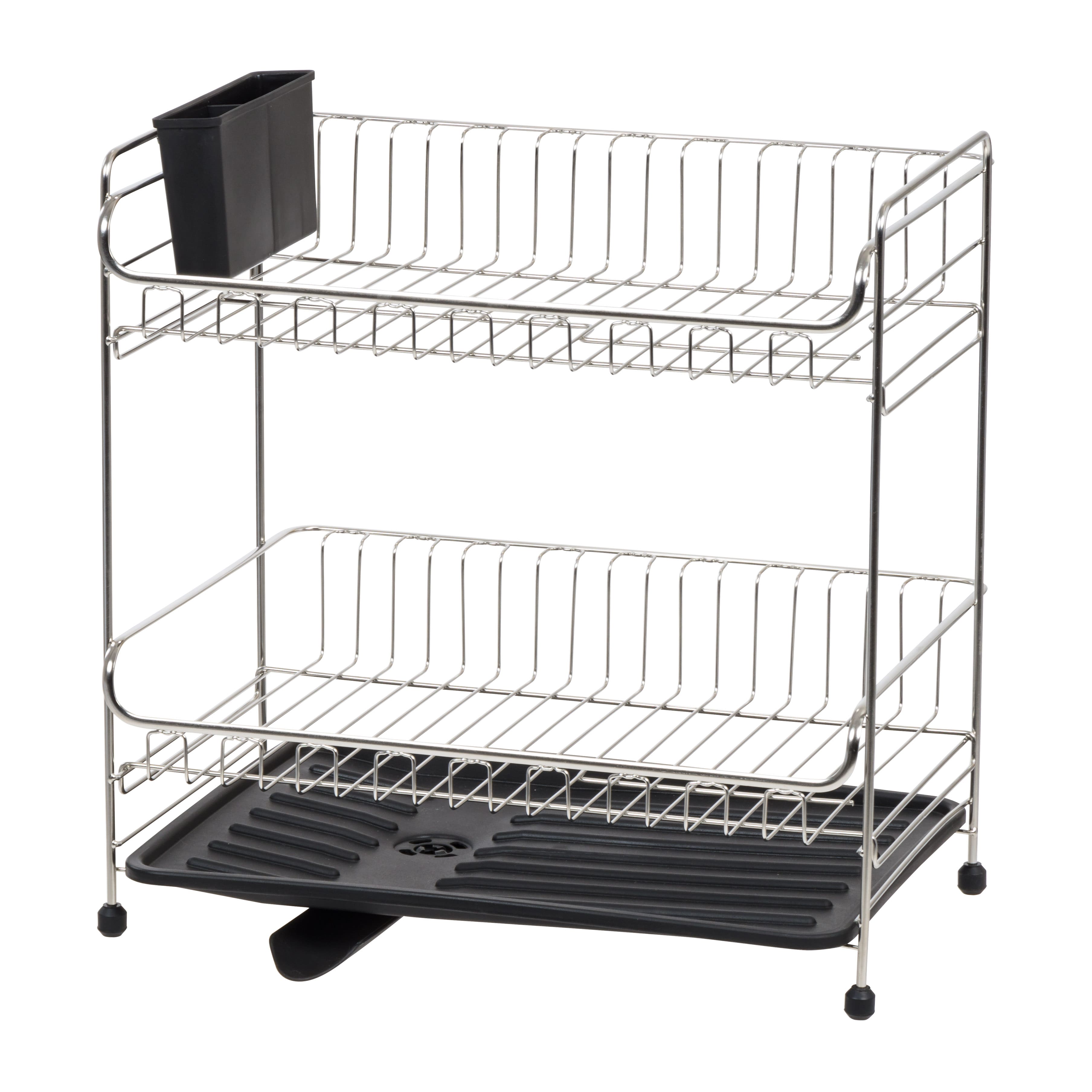 IRIS&#xAE; 15.75&#x22; Stainless Steel 2-Tier Dish Rack