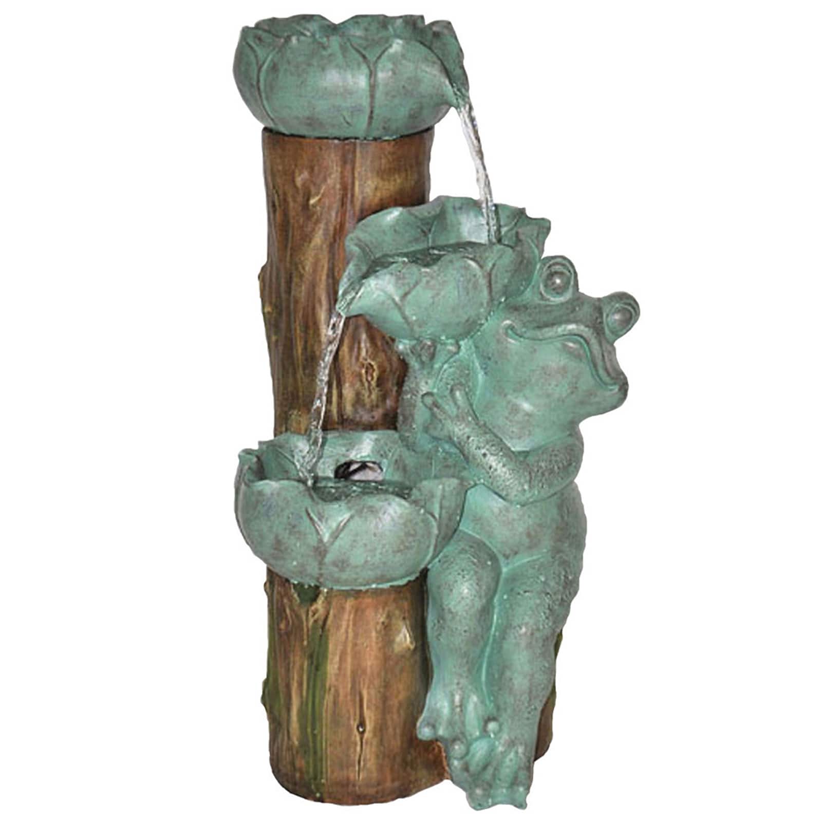 Santa&#x27;s Workshop 22&#x22; Frog Fountain
