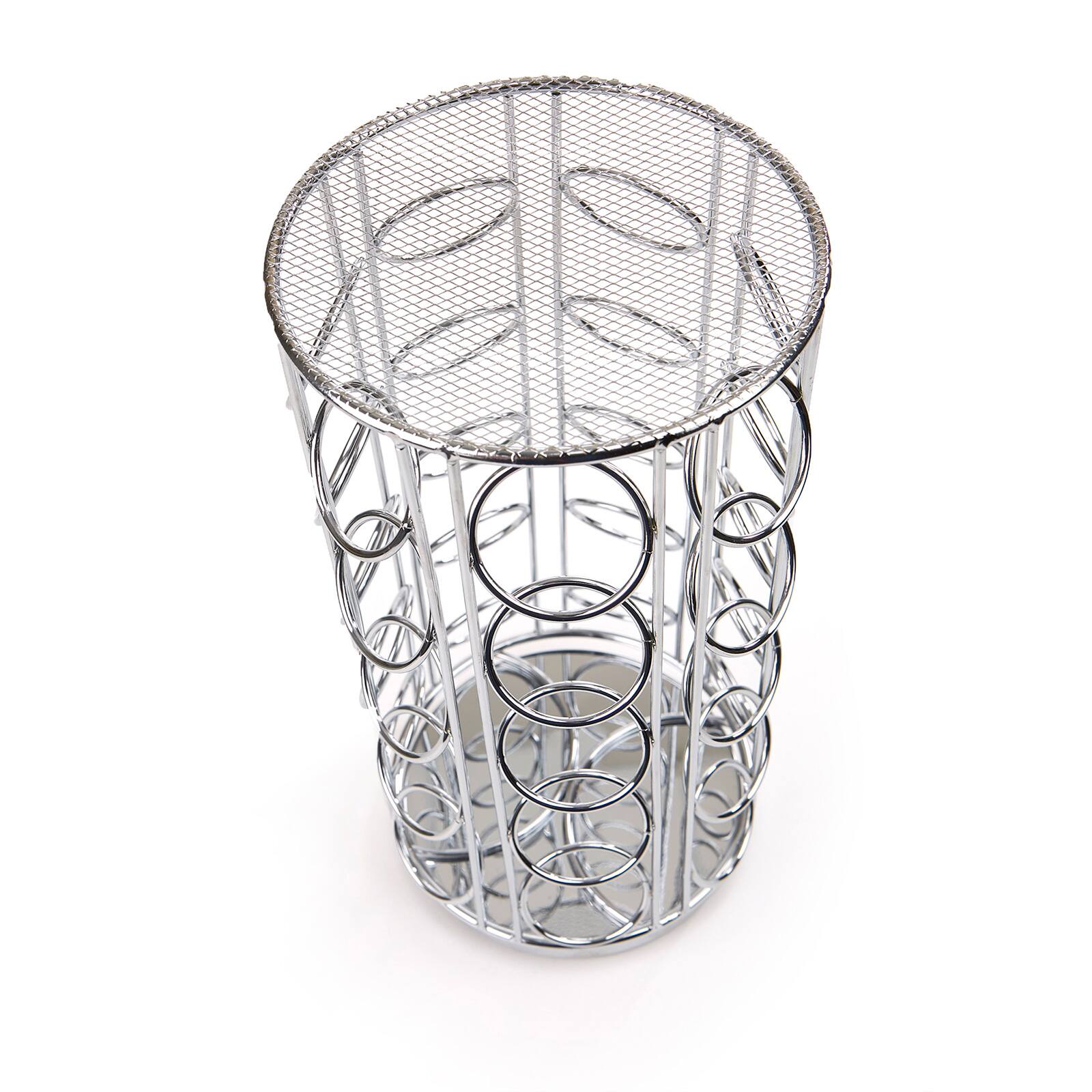 Mind Reader Silver 360-Degrees Rotation Coffee Pod Carousel Storage