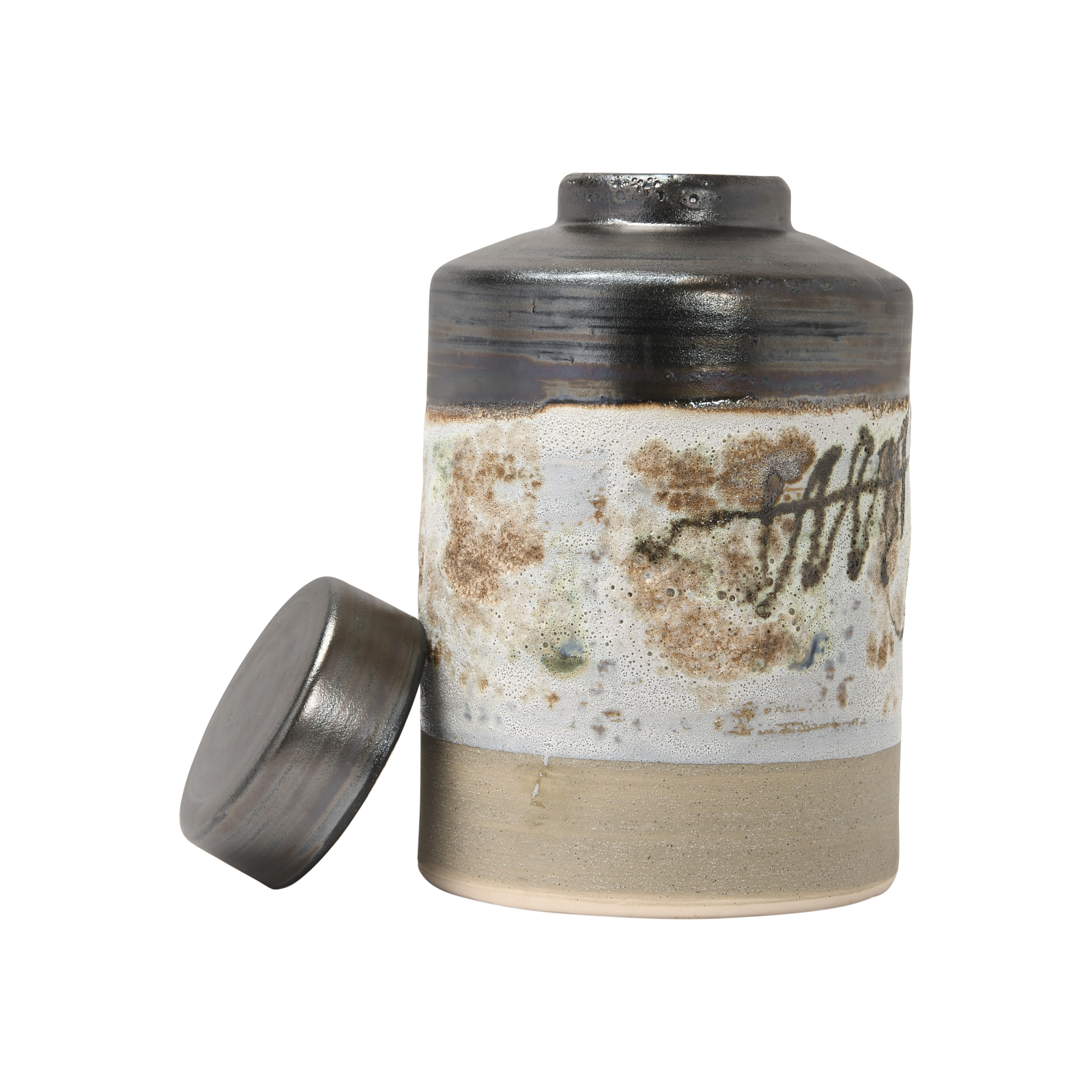 Hello Honey® 13" Multicolor Reactive Glaze Decorative Stoneware Ginger Jar