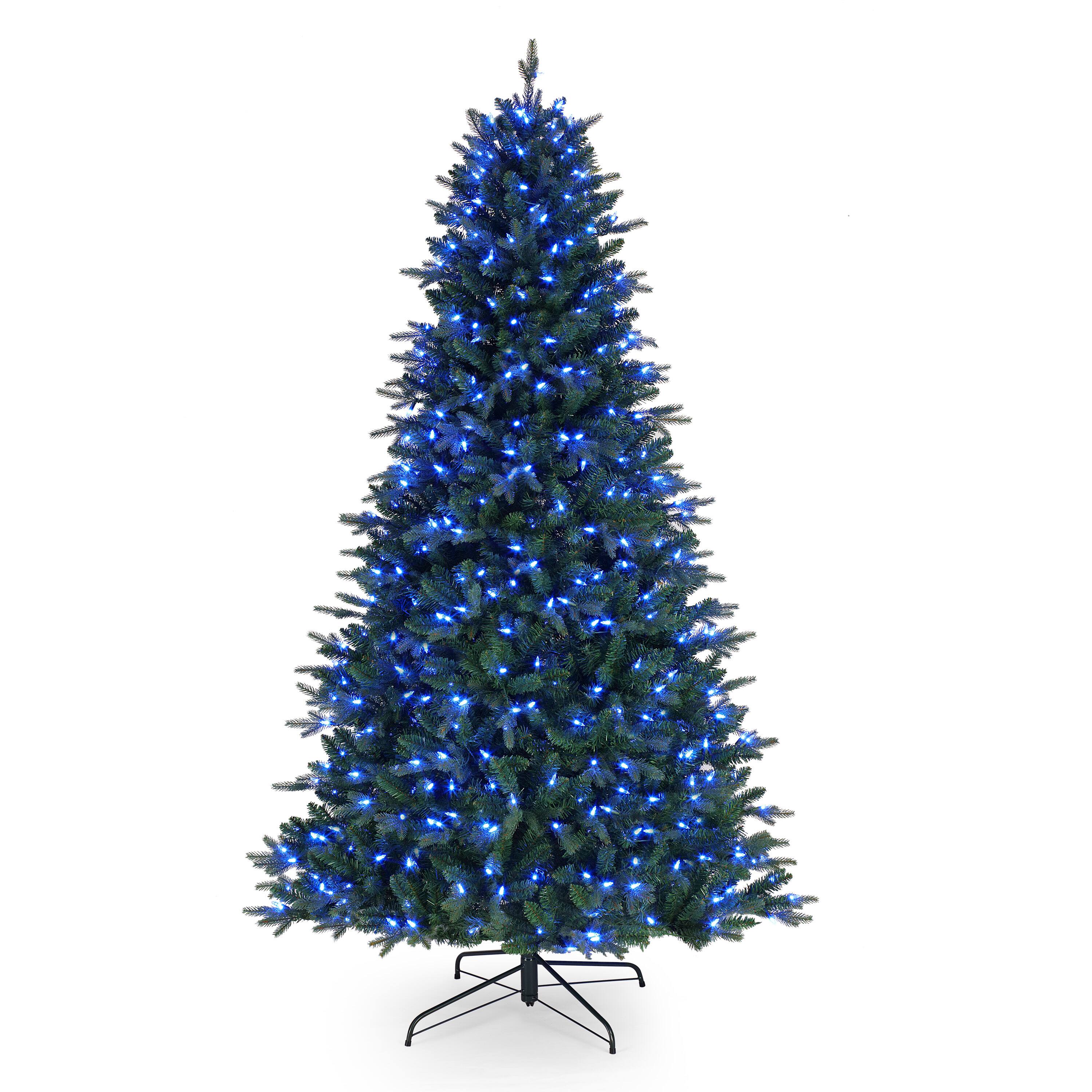 7.5ft. Pre-Lit Alexa Enabled Mountain Fir Artificial Christmas Tree, Multicolor LED Lights