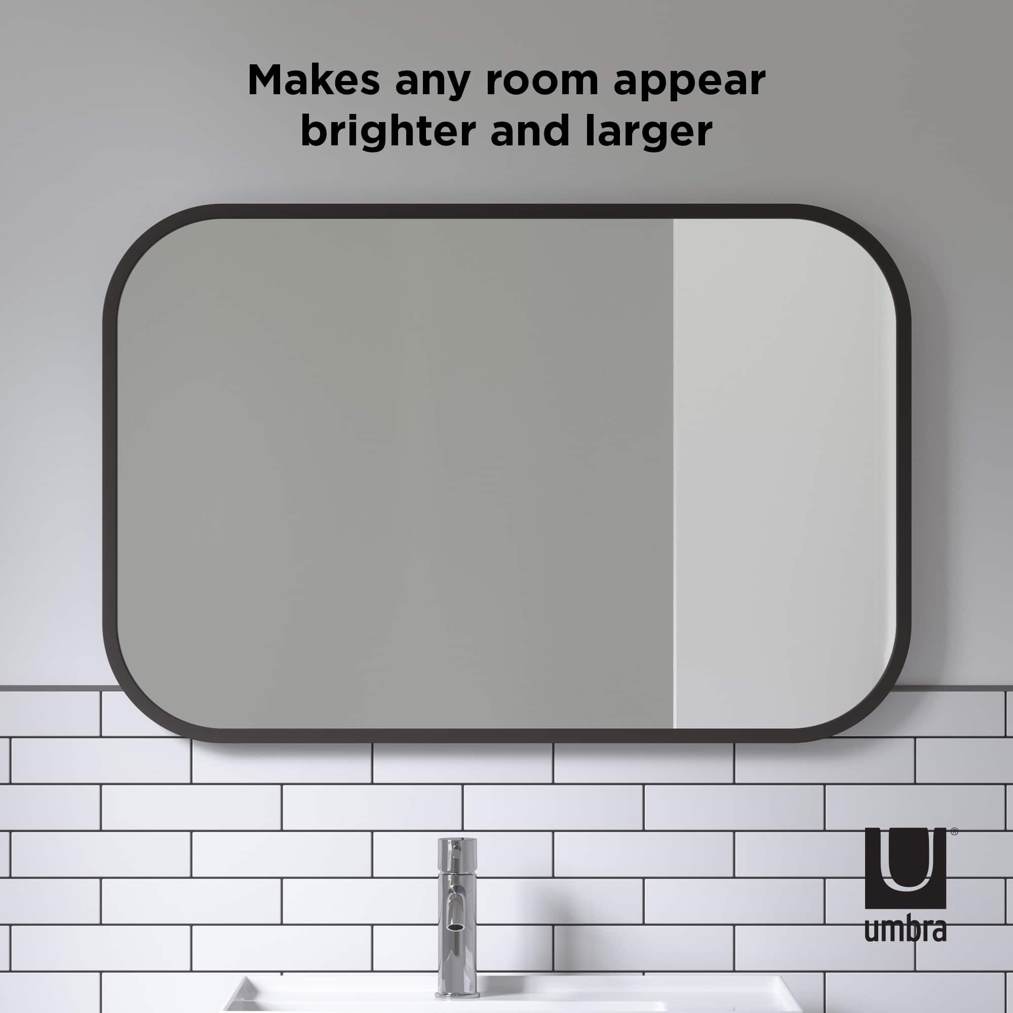 Umbra 36&#x22; Black Hub Rectangular Mirror