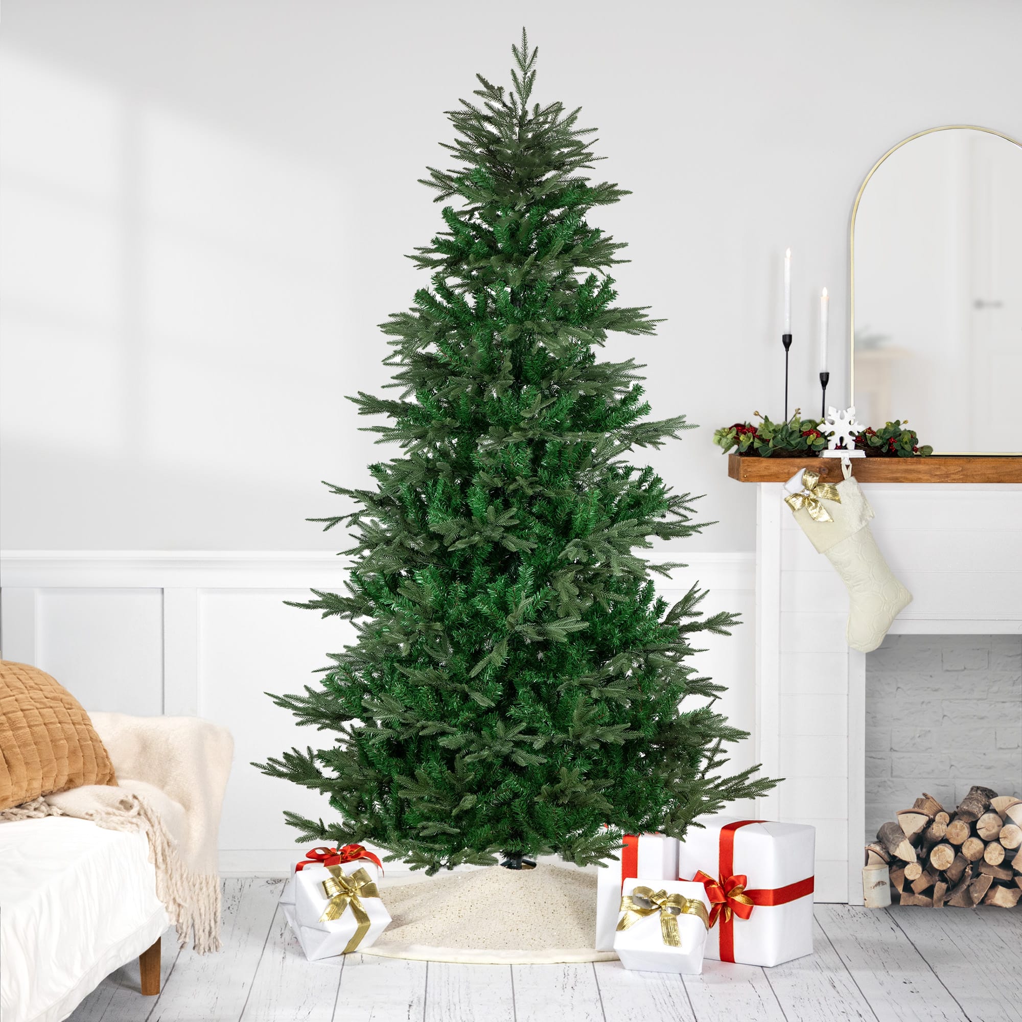 7.5ft. Unlit Real Touch&#x2122;&#xFE0F; Hudson Fir Artificial Christmas Tree