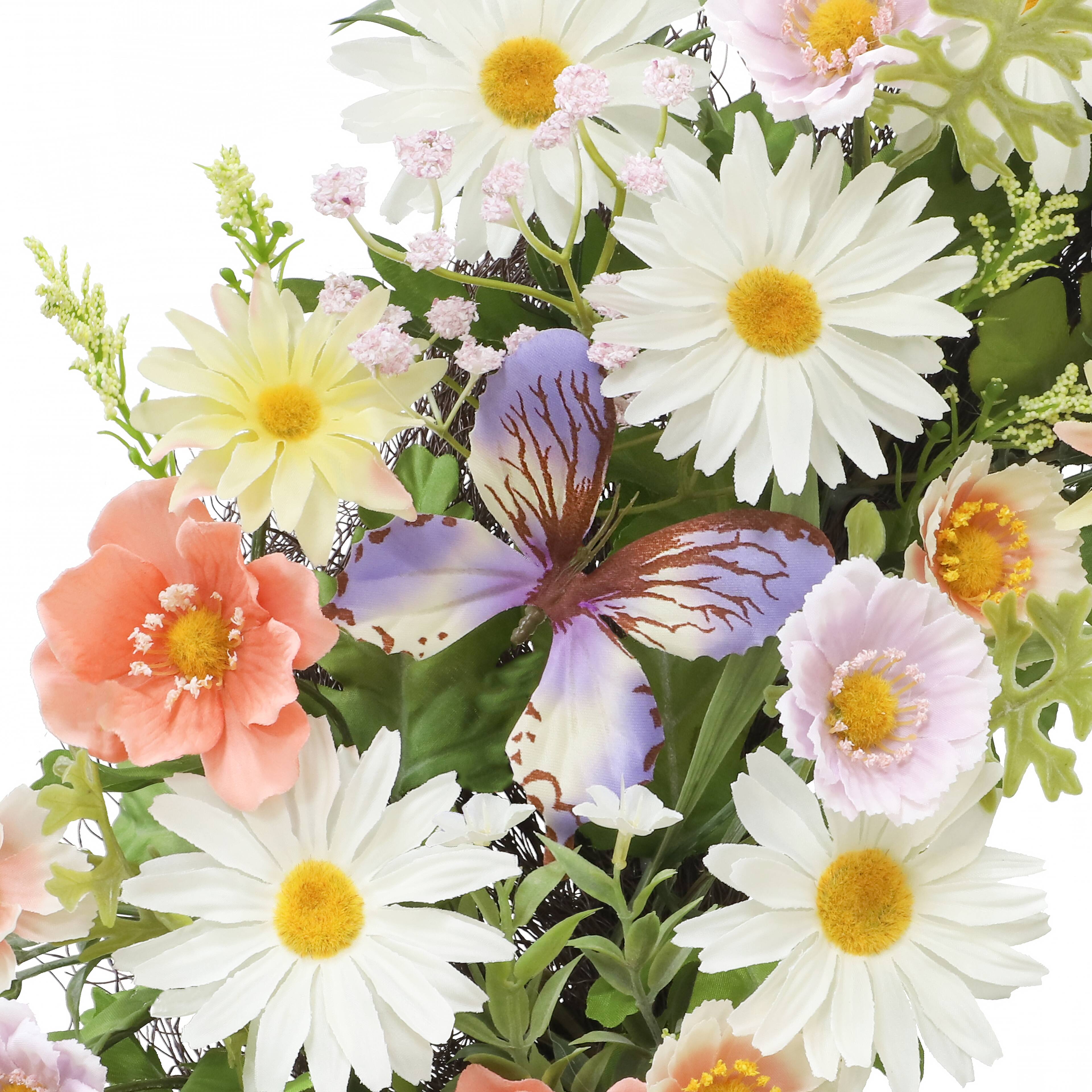 22&#x22; Daisy &#x26; Butterfly Wreath by Ashland&#xAE;