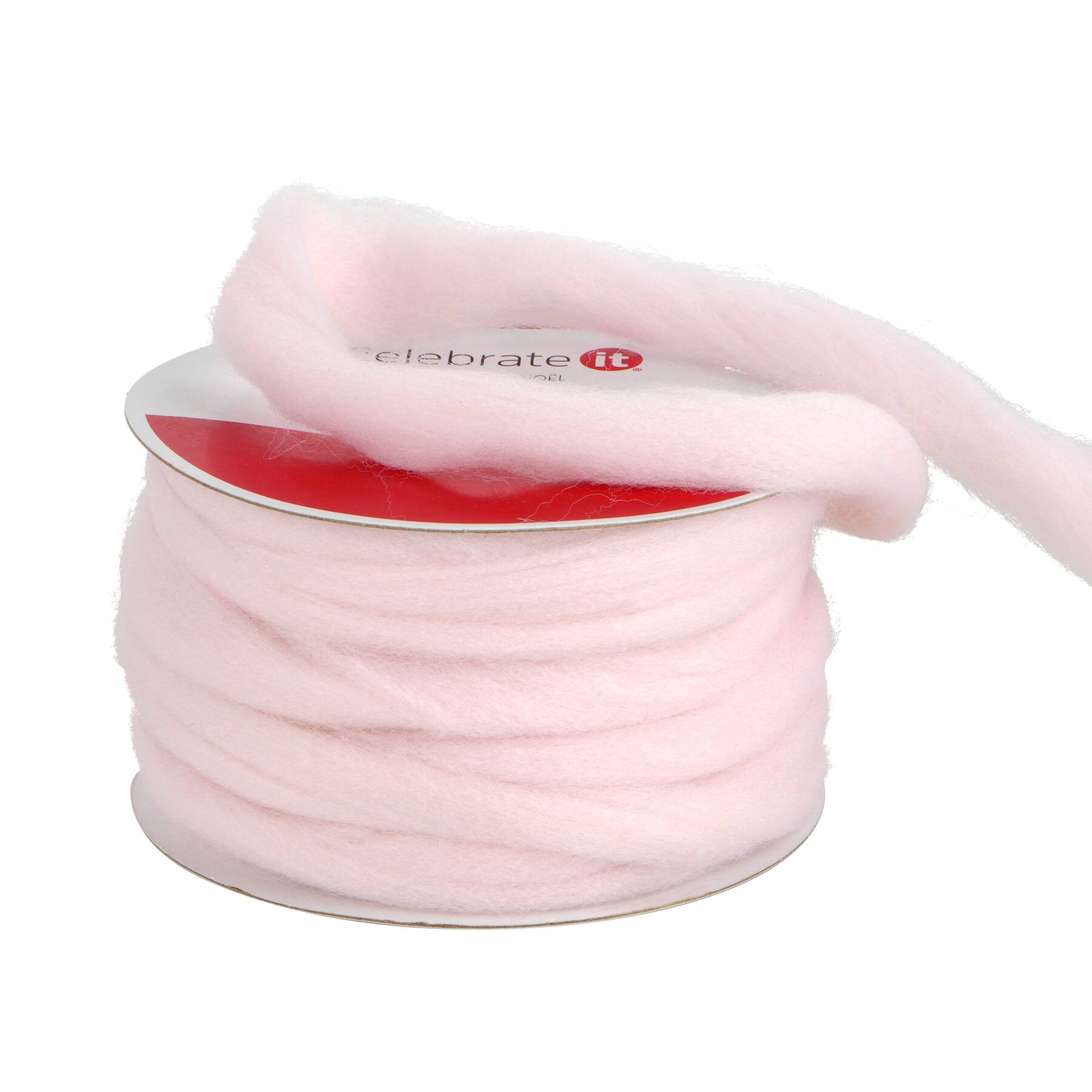 Ruban en velours ros&#xE9; de 6,35&#xA0;cm x 6,1&#xA0;m avec fil m&#xE9;tallique No&#xEB;l de Celebrate It