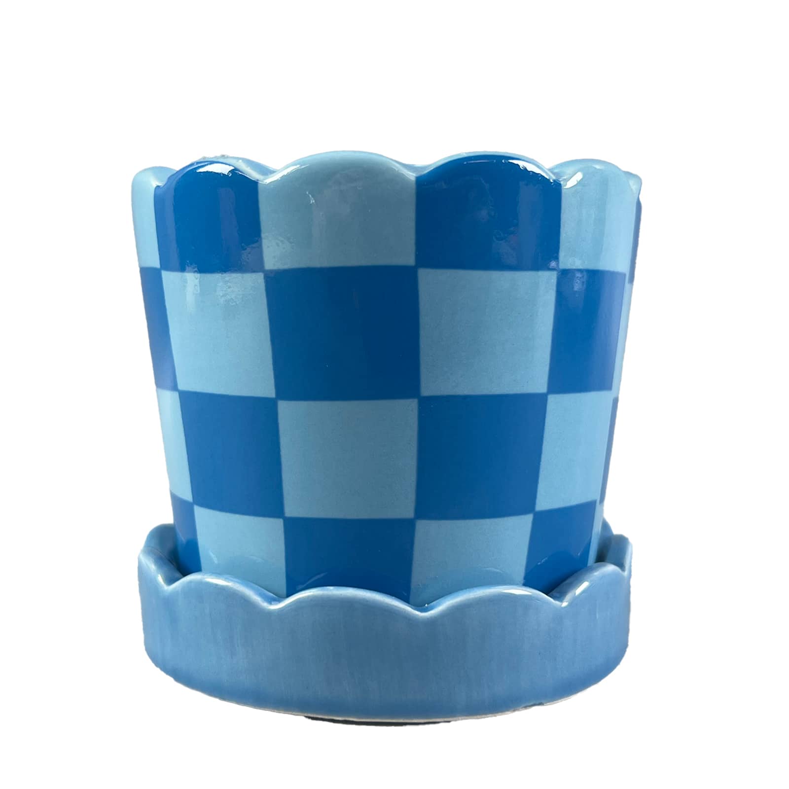 Mini Checkered Ceramic Pot by Ashland®