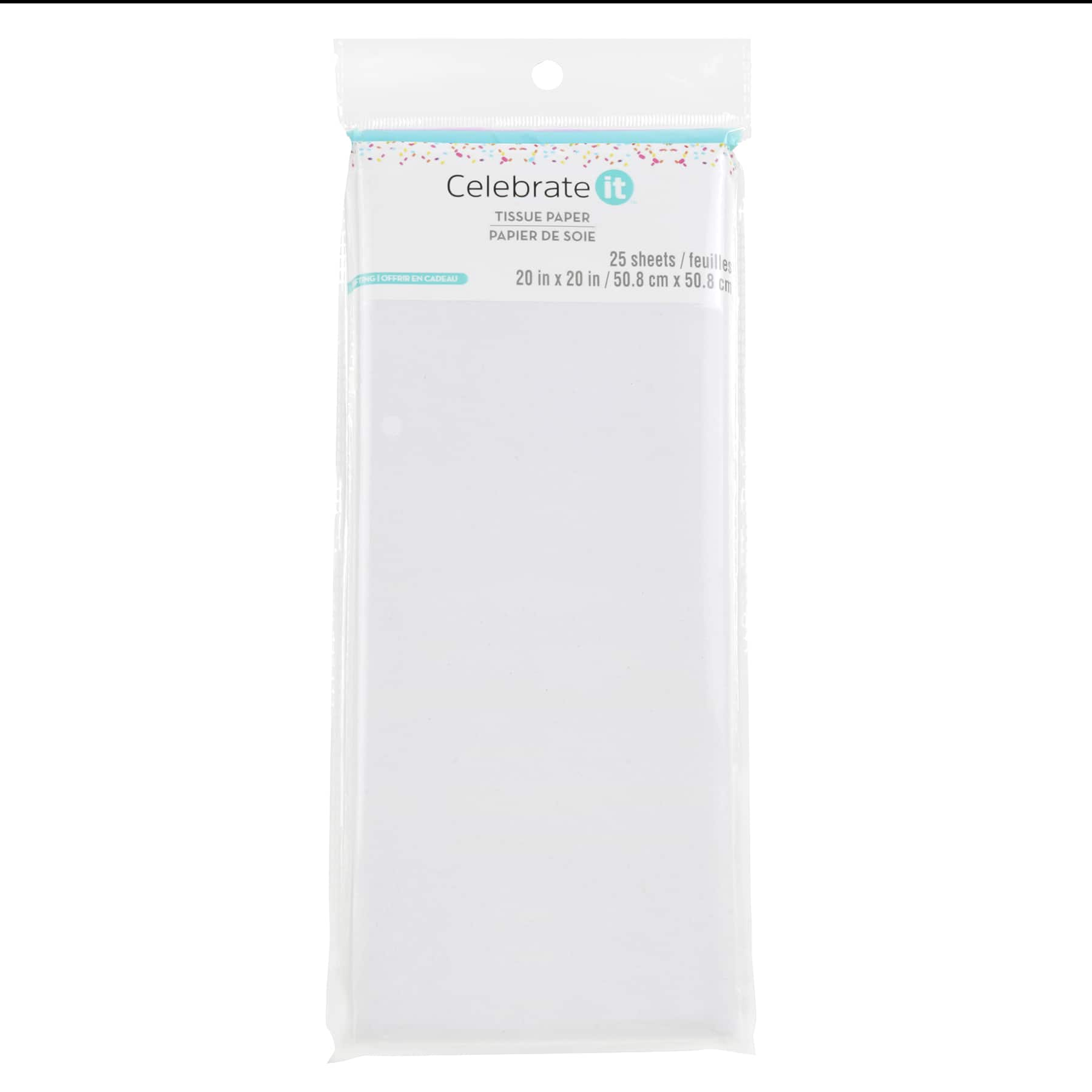 White Tissue Paper by Celebrate It&#x2122;, 25 Sheets