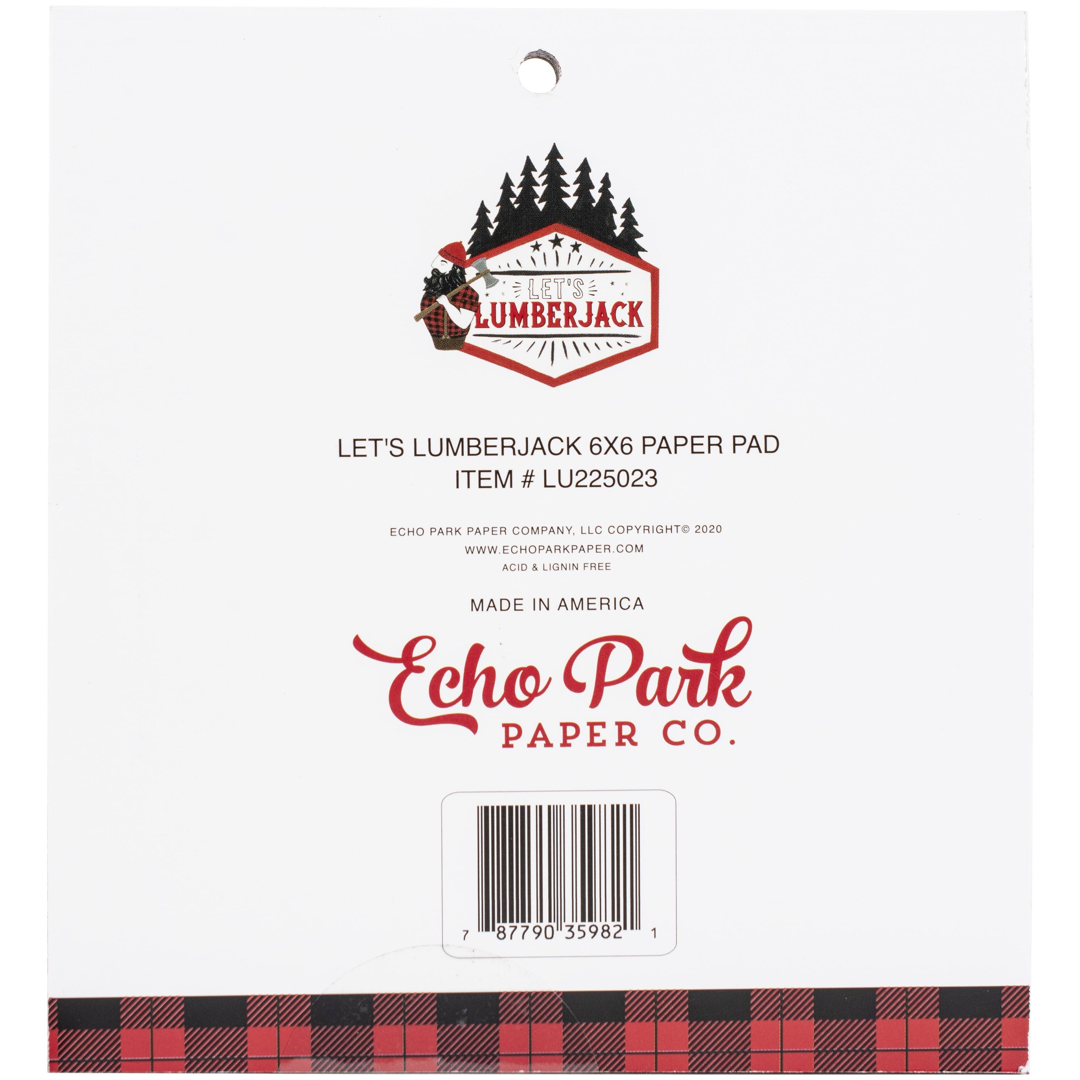 Echo Park Double-Sided Paper Pad 6&#x22;X6&#x22; 24/Pkg-Let&#x27;s Lumberjack