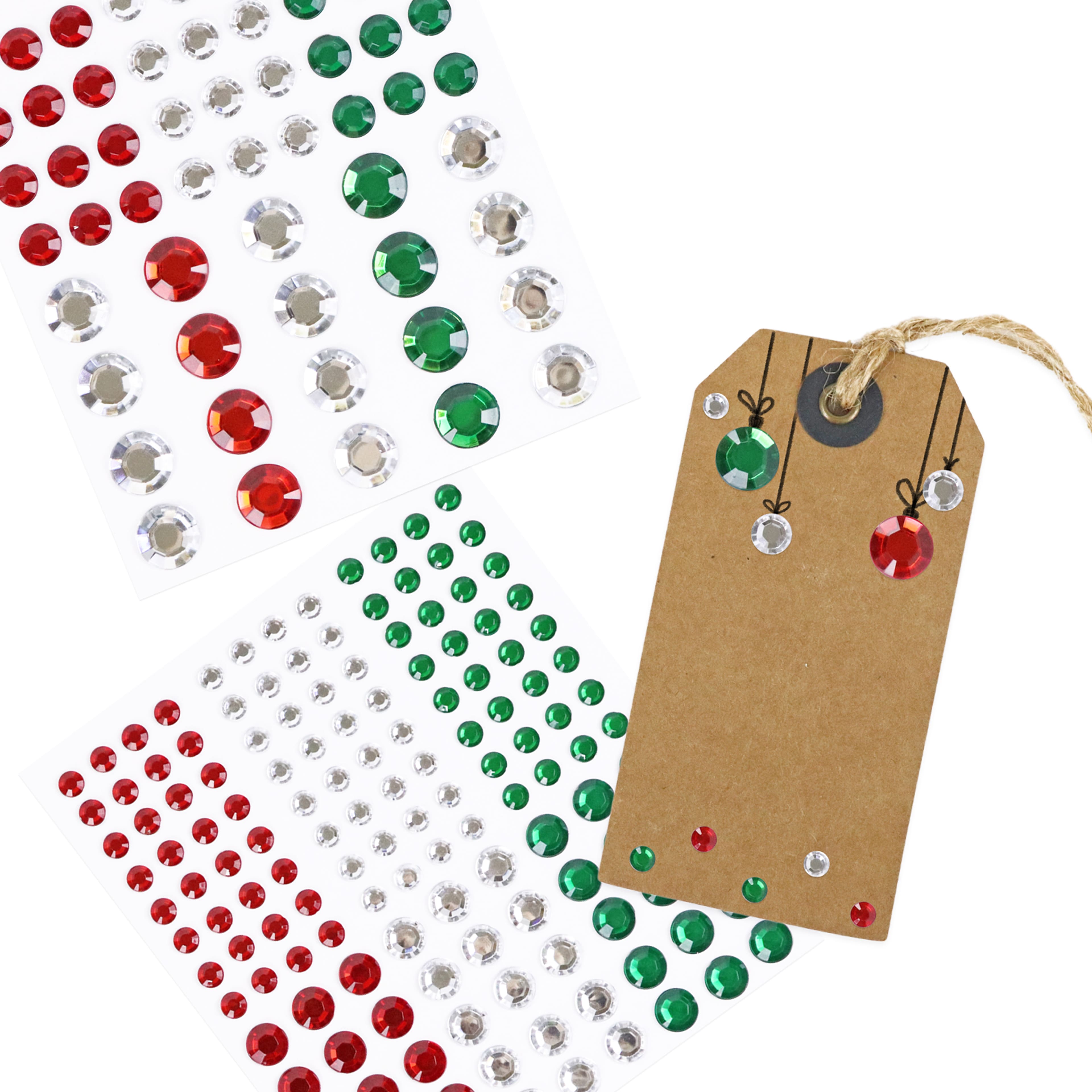 Red, White &#x26; Green Bling Stickers by Recollections&#x2122;