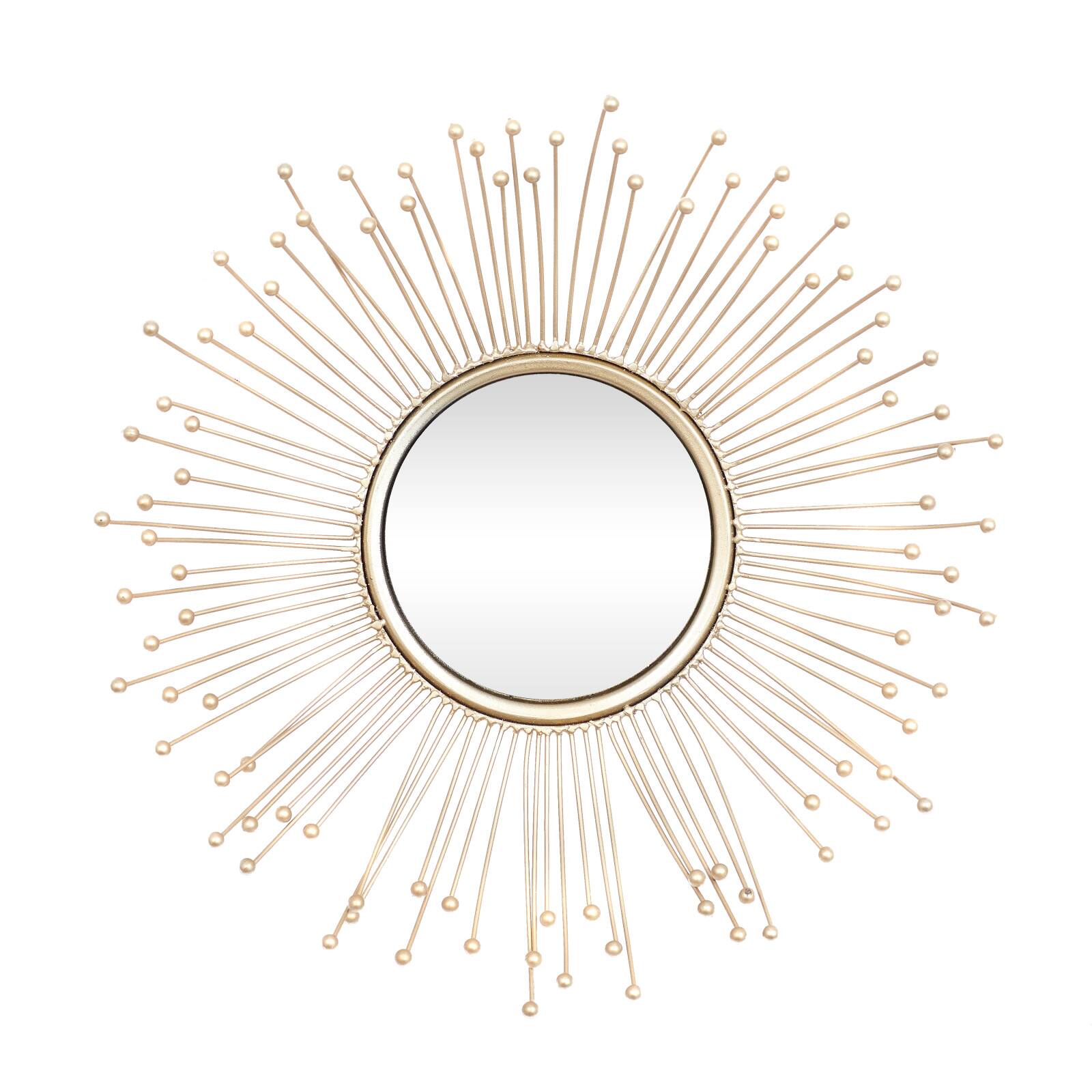 Gold Metal Glam Wall Mirror Set