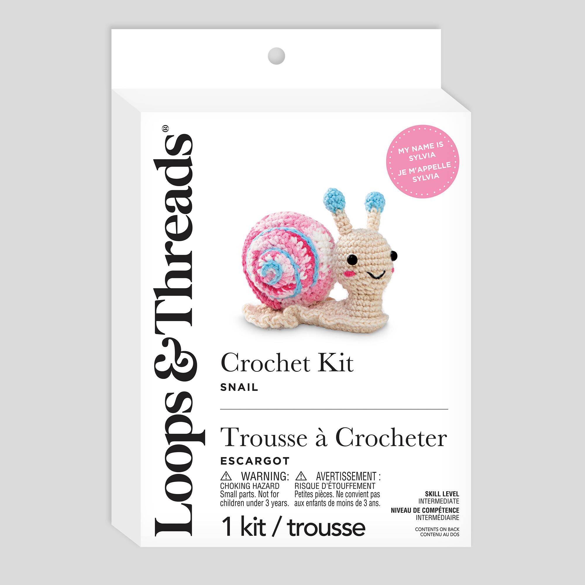 6 Pack: Intermediate Snail Amigurumi Crochet Kit by Loops & Threads®