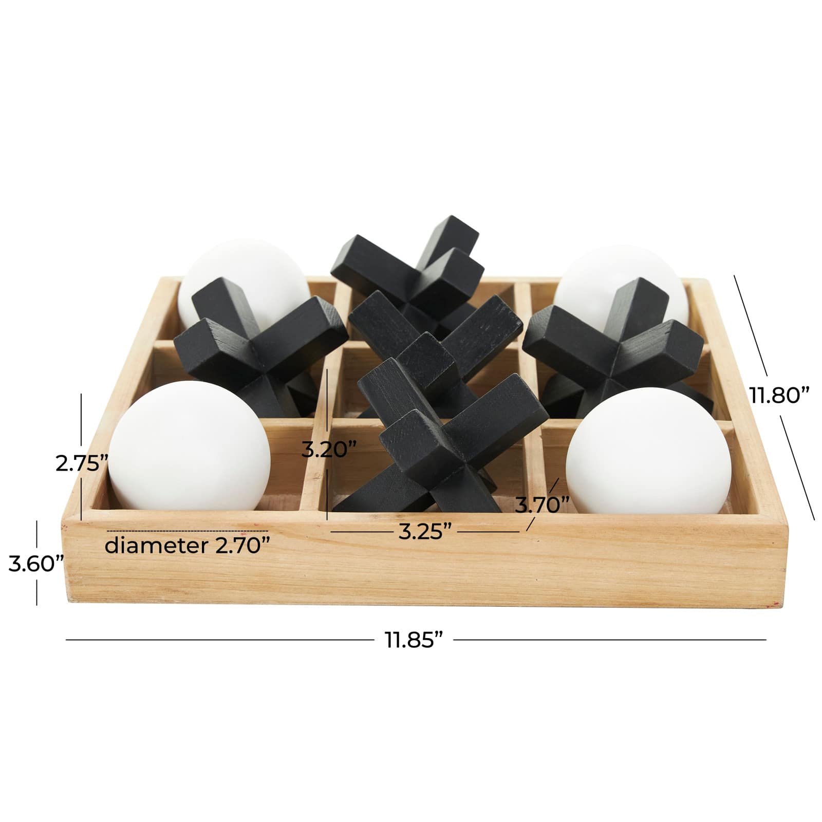 12&#x22; Decorative Tic-Tac-Toe Game Set