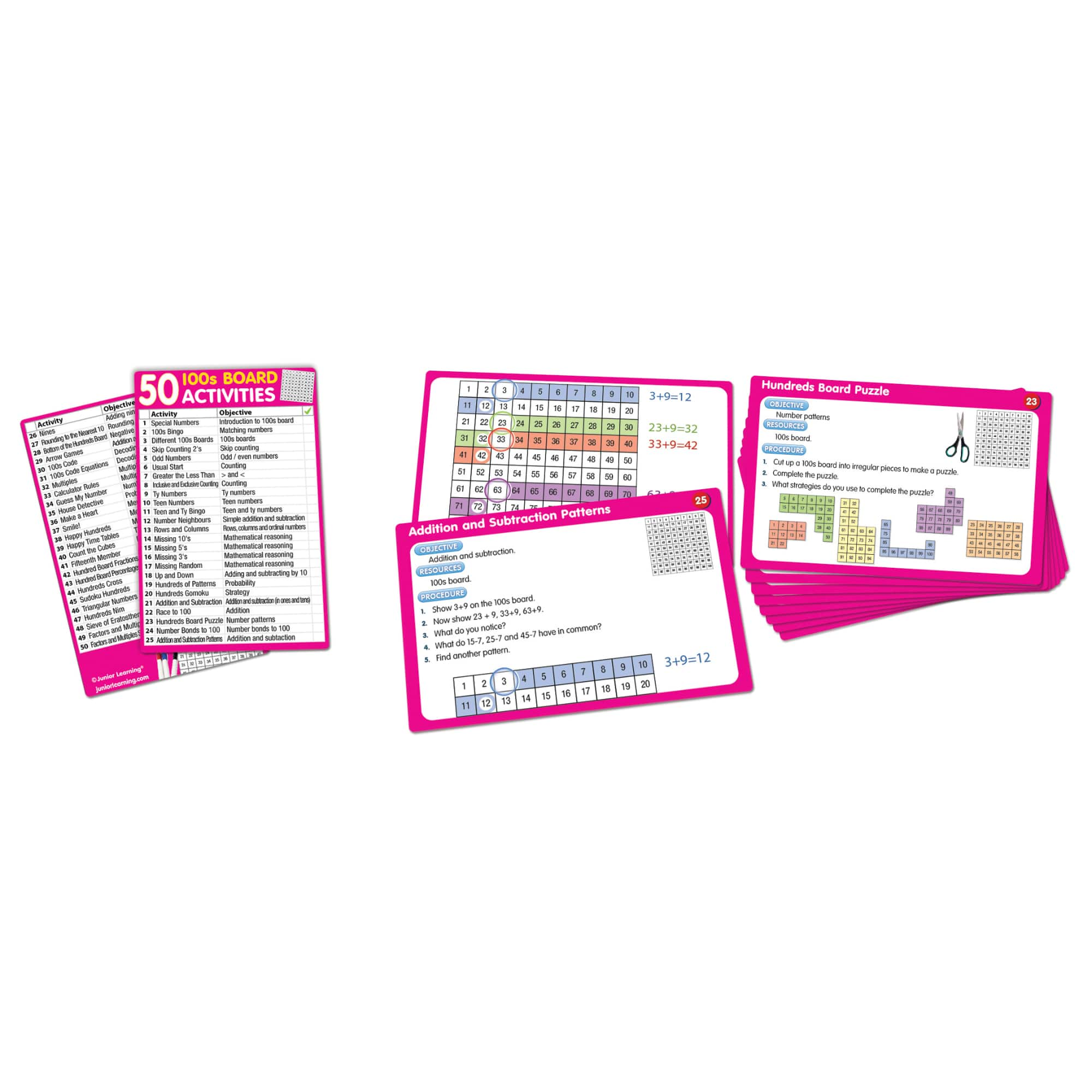 Junior Learning&#xAE; 50 100s Board Activities Learning Set